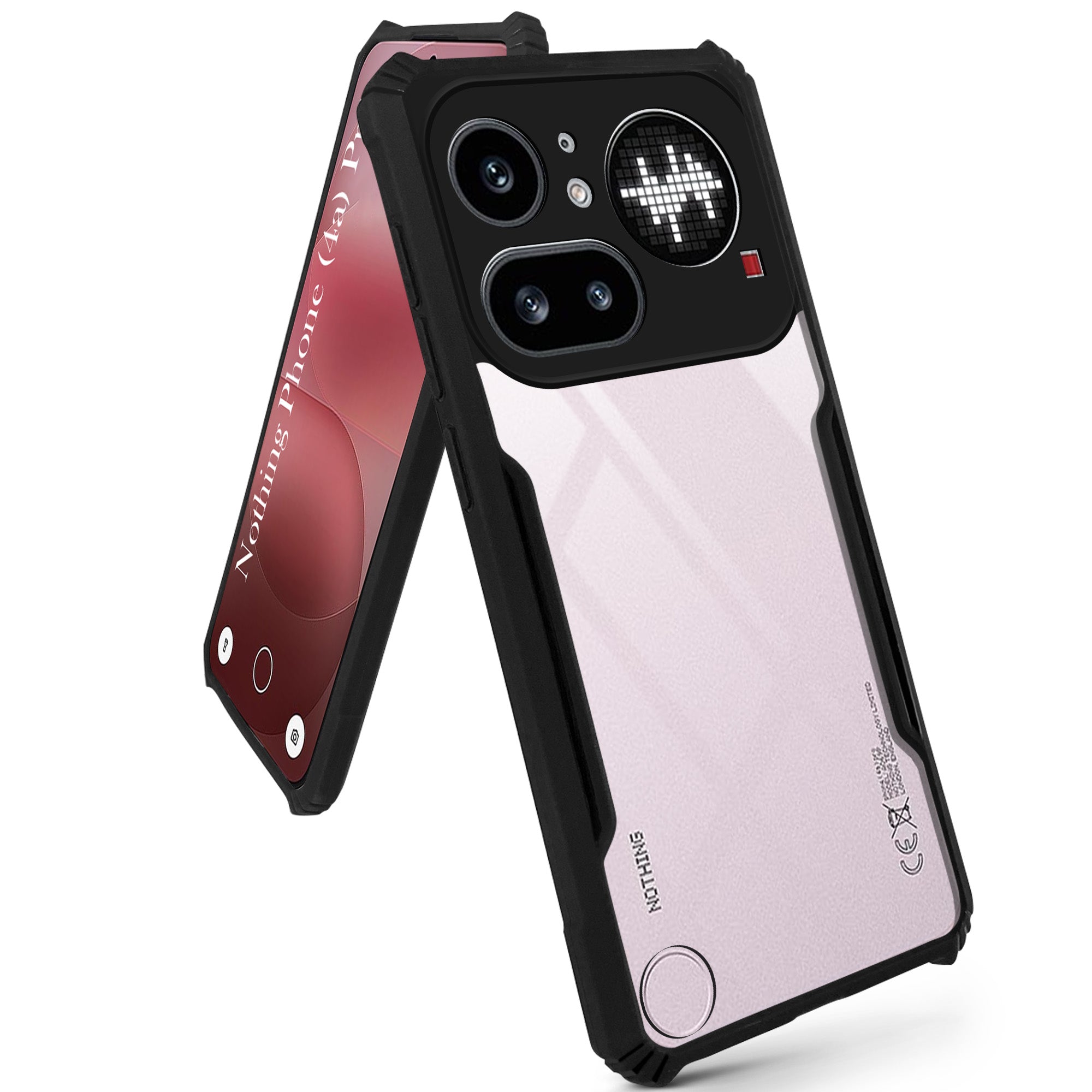 For Nothing Phone 4A Pro 5G Back Cover Case Hybrid (Shockproof with Polycarbonate Clear Panel | Professional Black)