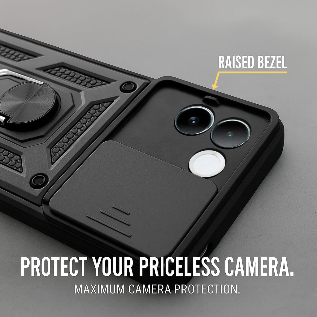 For Vivo iQOO Z7 Pro Back Cover Case (Hybrid Dual Armor Polycarbonate)