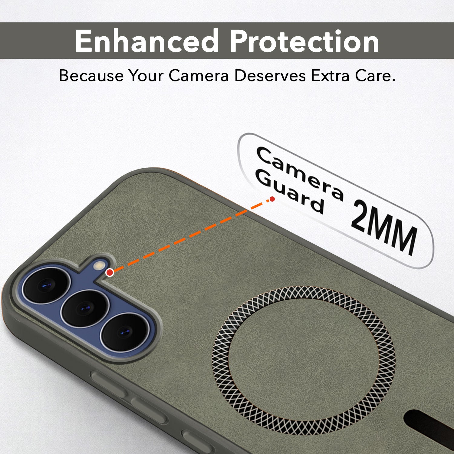 For Samsung Galaxy S25 FE Back Cover Case Leather Finish (MagSafe Compatible Wireless Charging | Soft Touch | Camera Bump Protection)