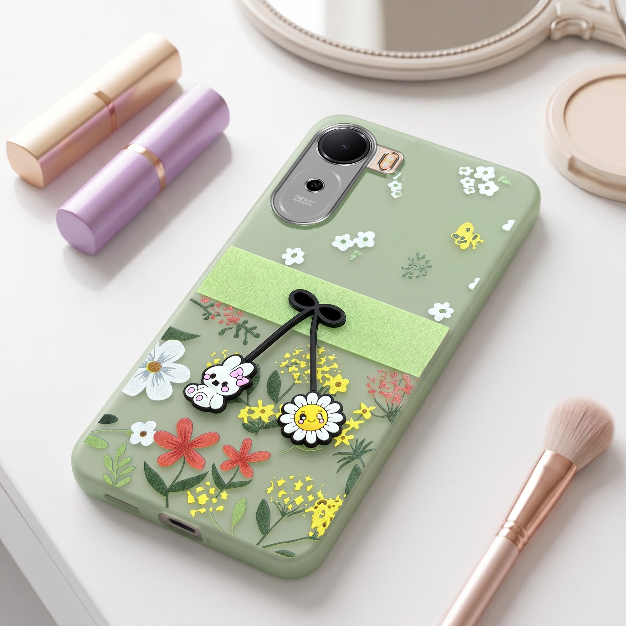 For Poco C81 Back Cover Case (3D Cute Cartoons | Hard Back Side Soft | Matte Premium Finish | HD Printing)