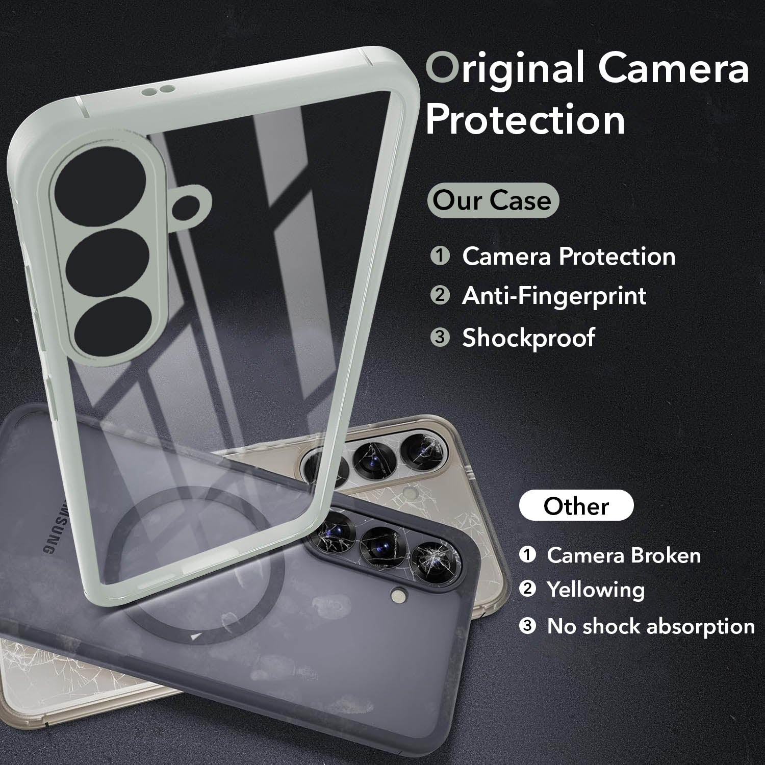 For Samsung Galaxy S25 FE Back Cover Case (Lifetime Anti Yellow | Anti Scratch | Crystal Clear Shockproof)