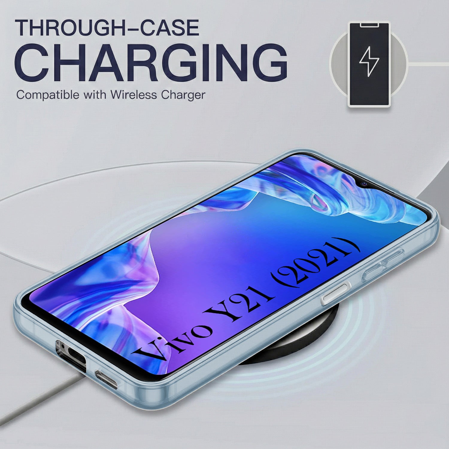For Vivo Y21 2021 Back Cover Case Silicone (Slim Paper Thin | Camera Protection Bump | Minimalist Professional | Soft Flexible)