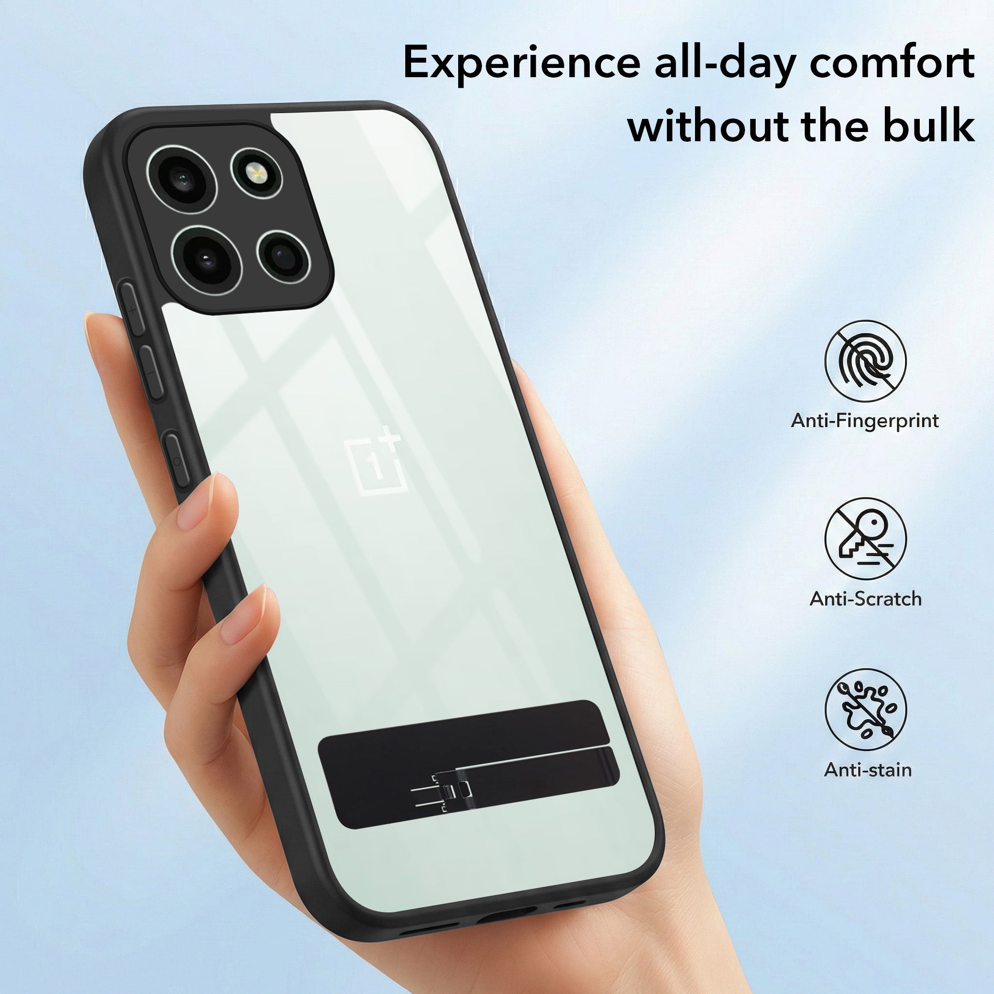 For Oneplus Nord 6 Back Cover Case (Built-in Stand | Lifetime Anti Yellow | Kickstand Shockproof | Camera Protection | MagSafe Compatible)