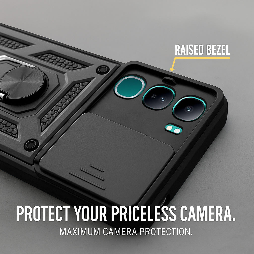 For Vivo Y300 Back Cover Case (Hybrid Dual Armor Polycarbonate)
