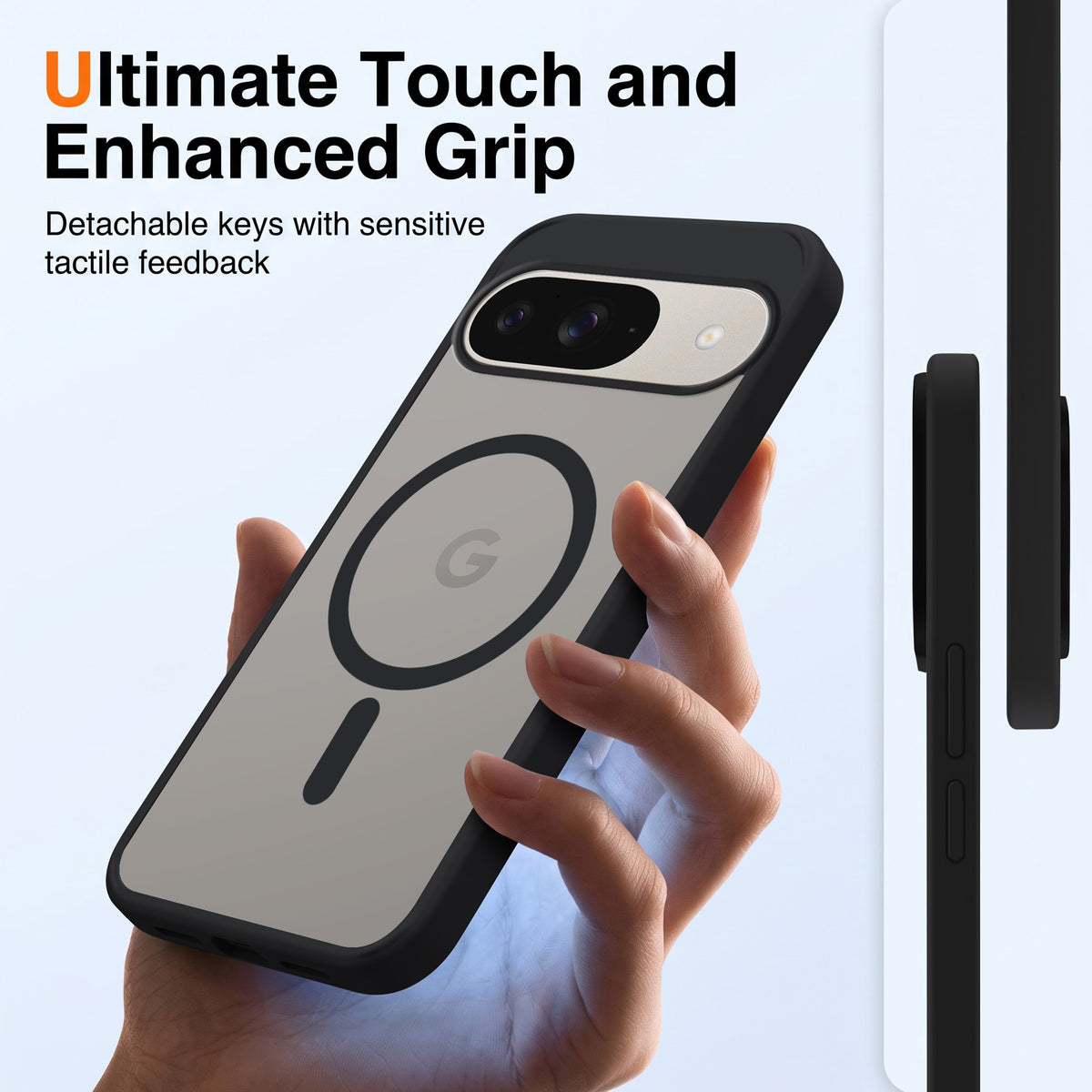 For Google Pixel 9 Matte Finish Back Case Cover (MagSafe Compatible | Translucent Soft Touch | Slim and Unbreakable)