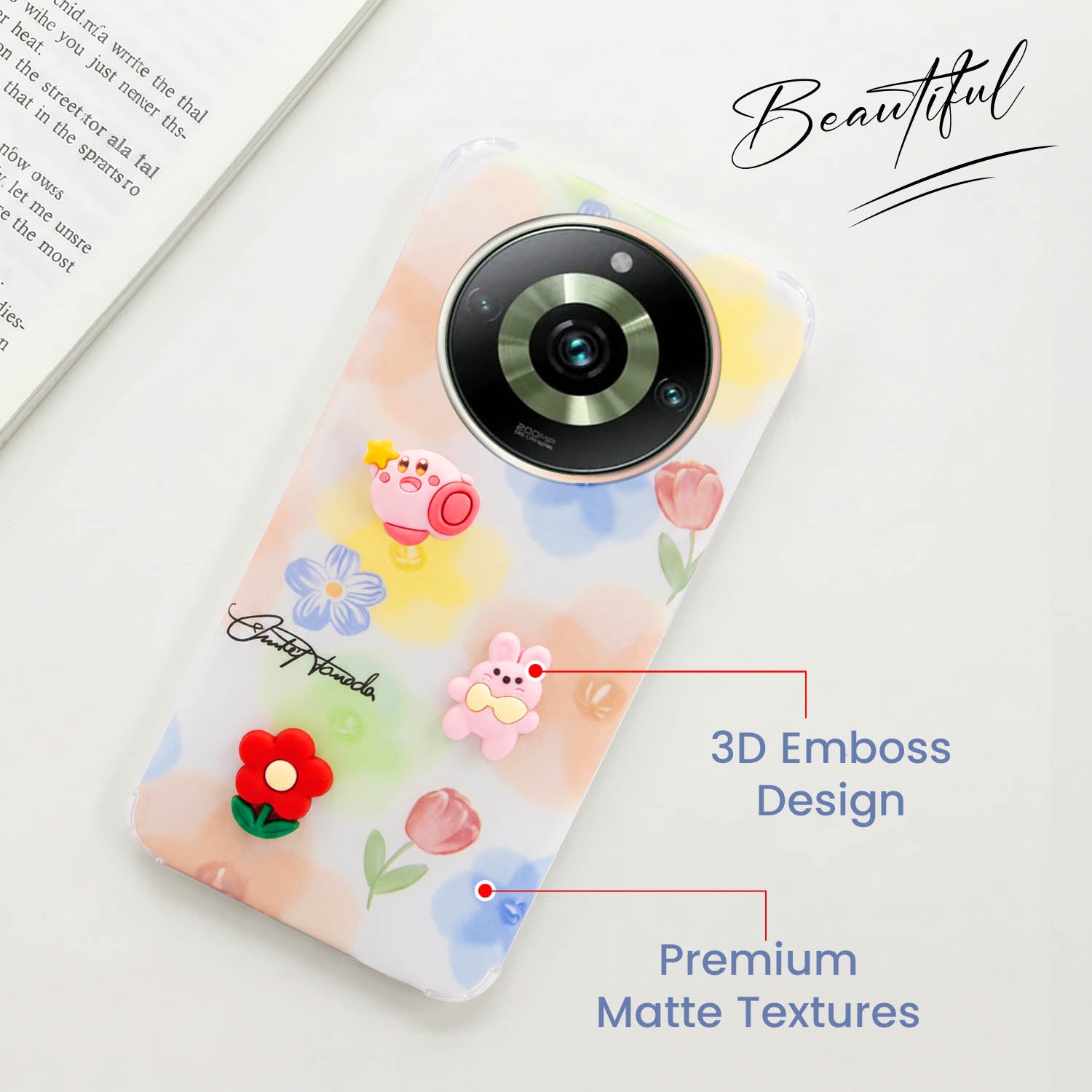 For Realme 11 Pro 5G | Realme 11 Pro Plus 5G Back Cover Case (3D Cute Cartoons | Hard Back Side Soft | Matte Premium Finish | HD Printing)