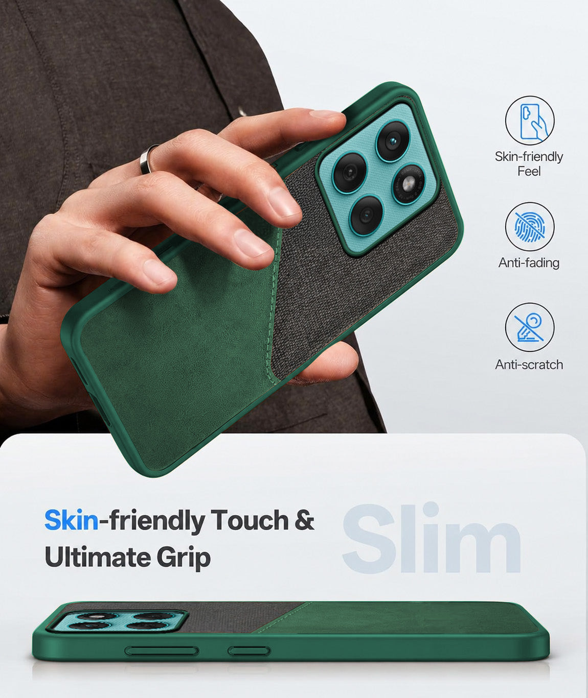For Motorola Moto Edge 60 Fusion Back Cover Case (Dual PU Leather Stitch | Professional Minimalist | Soft and Flexible)