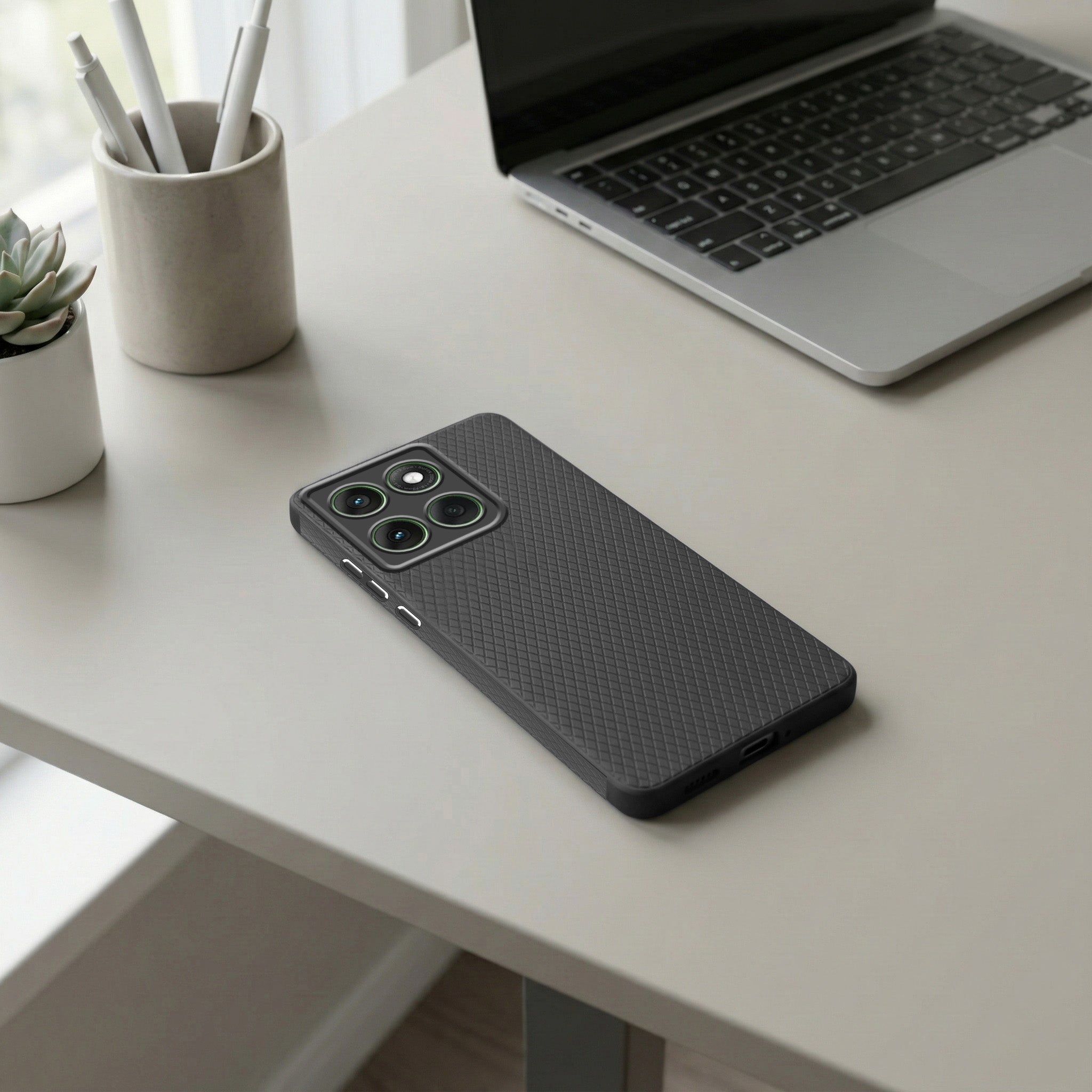 For Motorola Moto Edge 60 Back Cover Case (Liquid Silicone | Side Grip | Camera Protection)