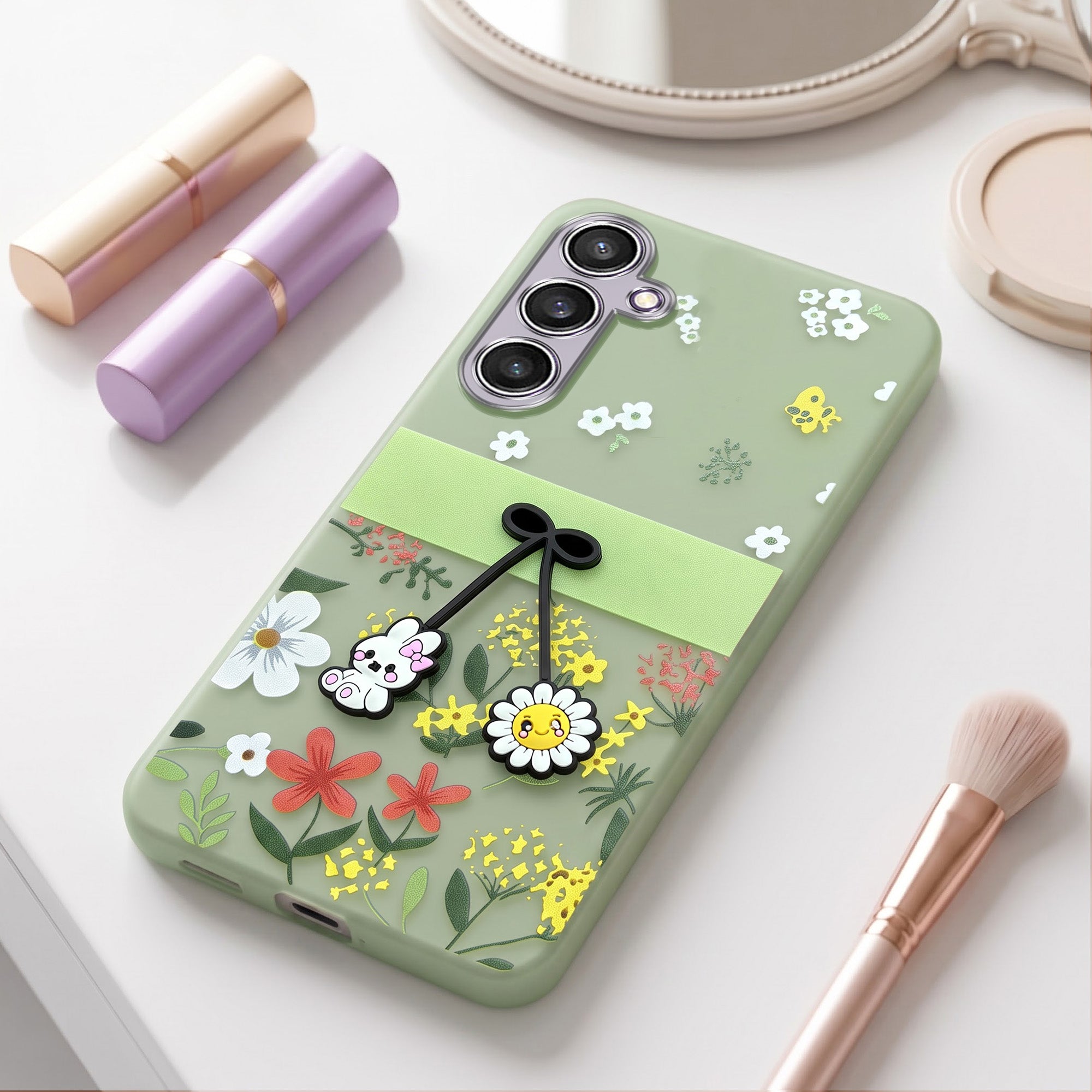 For Samsung Galaxy S23 FE 5G Back Cover Case (3D Cute Cartoons | Hard Back Side Soft | Matte Premium Finish | HD Printing)