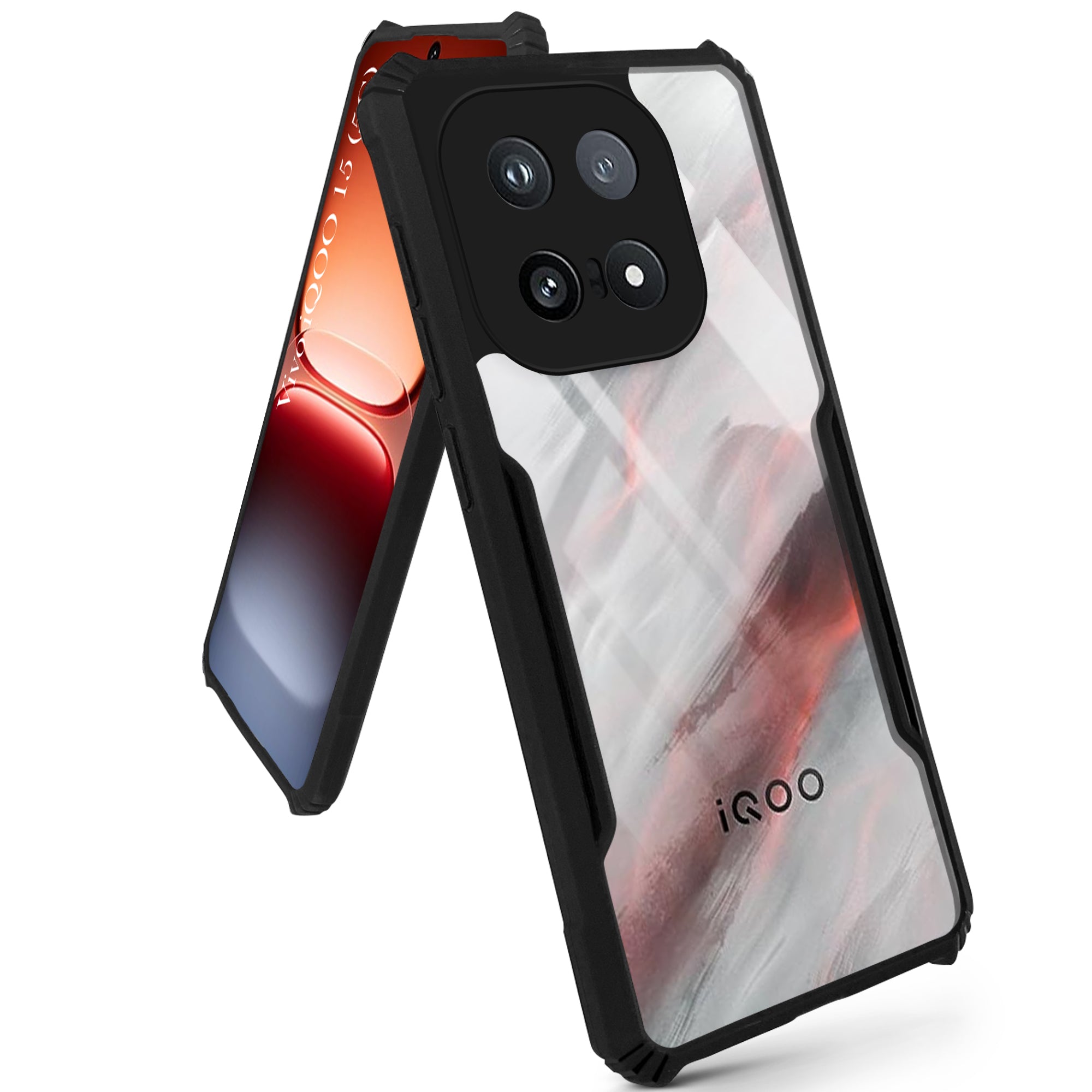 For Vivo iQOO 15 5G Back Cover Case Hybrid (Shockproof with