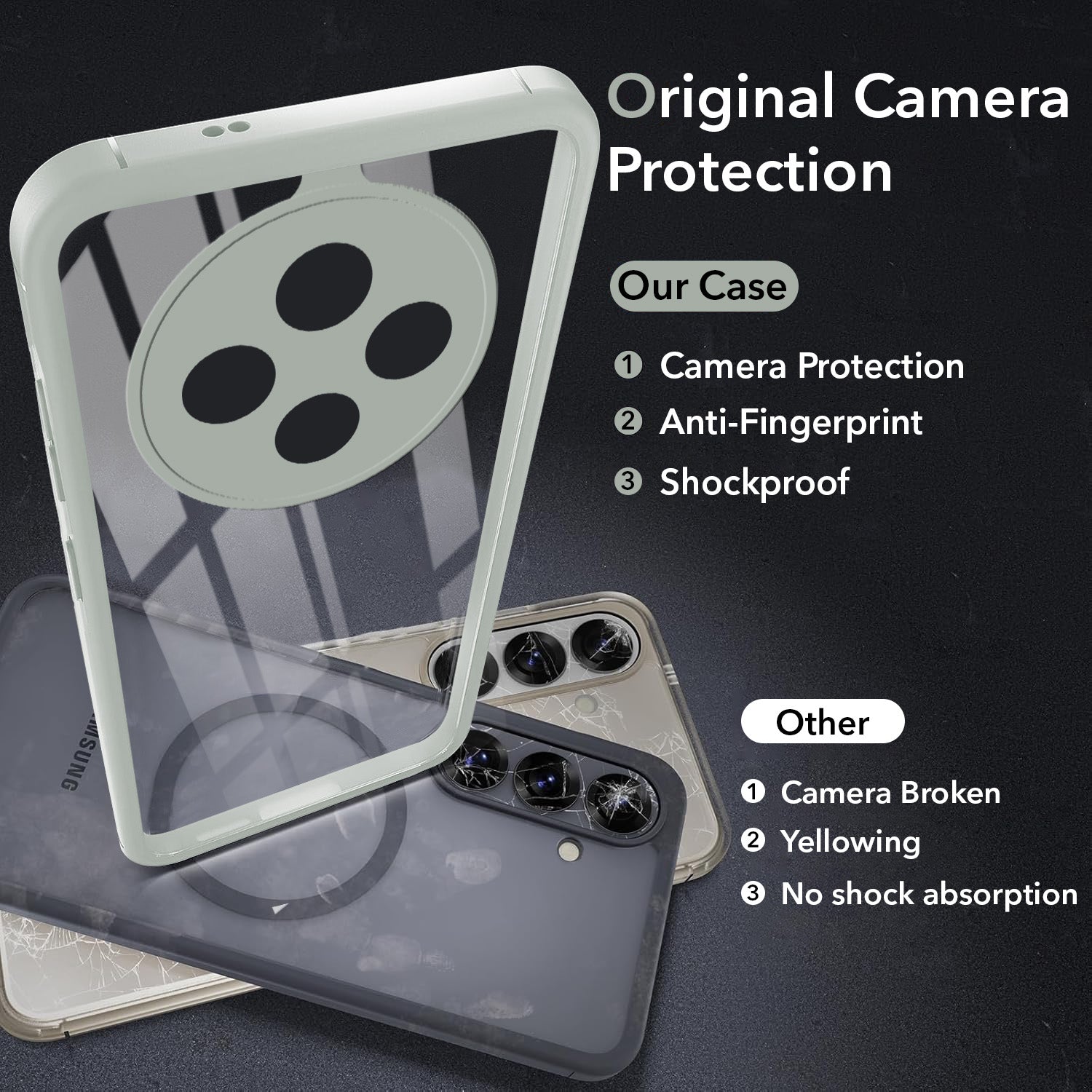 For Oppo Reno 12F Back Cover Case (Lifetime Anti Yellow | Anti Scratch | Crystal Clear Shockproof)