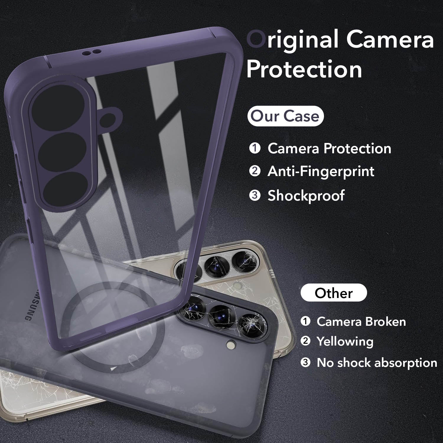 For Samsung Galaxy S25 FE Back Cover Case (Lifetime Anti Yellow | Anti Scratch | Crystal Clear Shockproof)