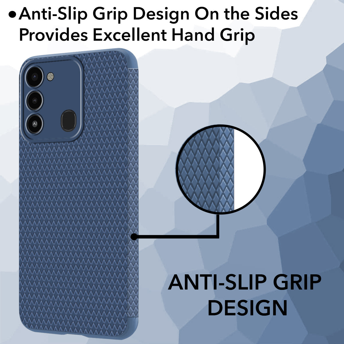 For Tecno Spark 8C Back Cover Case (Liquid Silicone | Side Grip | Camera Protection)