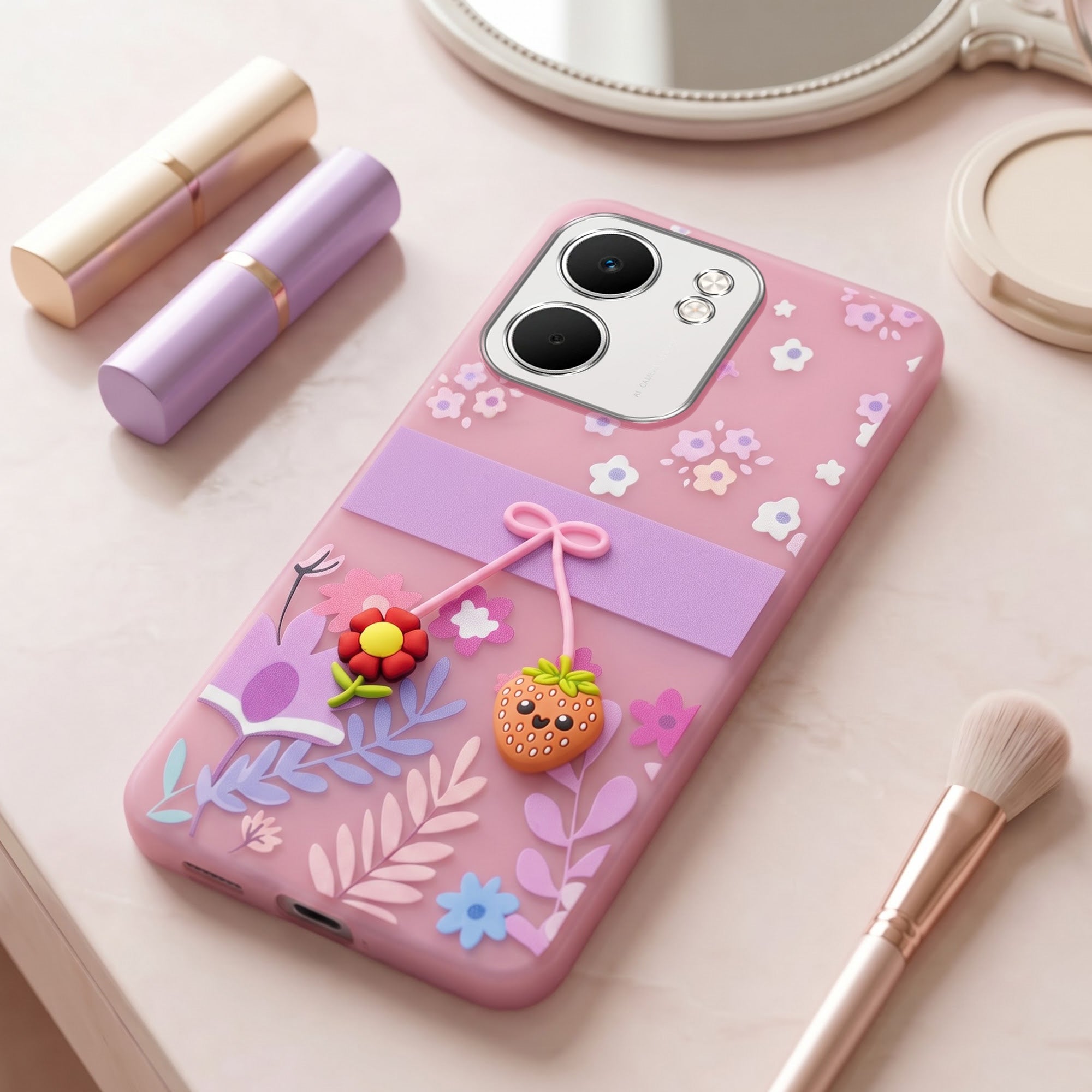 For Oppo A5X Back Cover Case (3D Cute Cartoons | Hard Back Side Soft | Matte Premium Finish | HD Printing) (Copy)