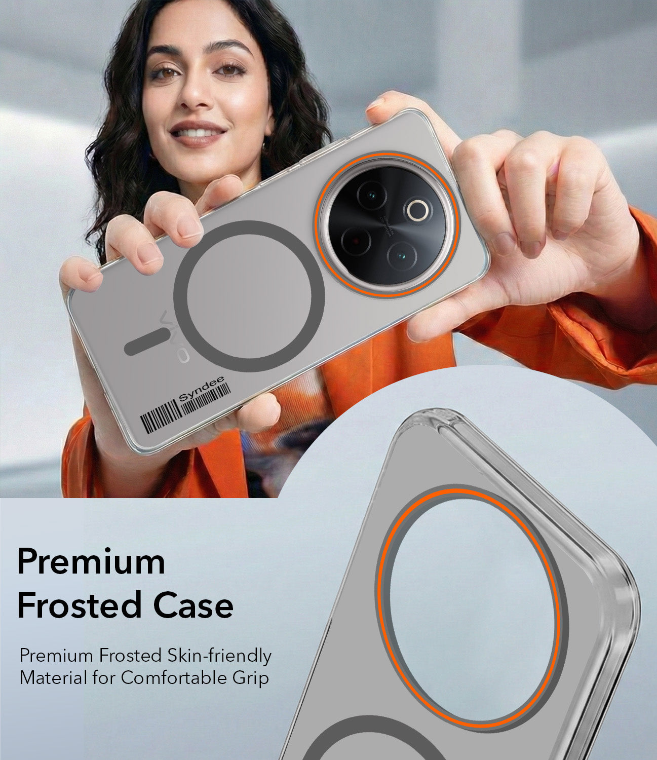 For Vivo T4 Back Cover Case (Soft Touch | Camera Bump Protection | MagSafe Compatible | Matte Finish)