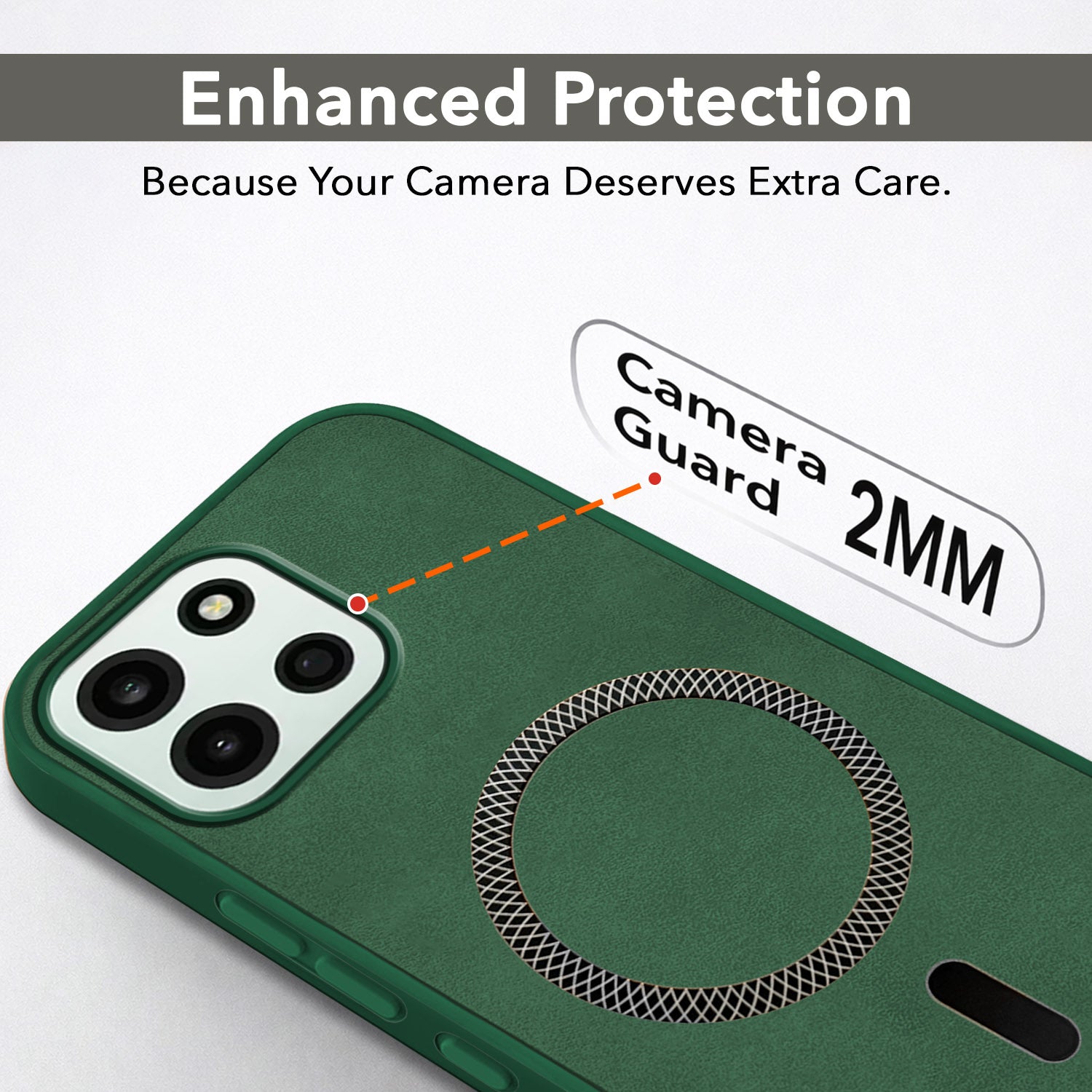 For OnePlus Nord 6 Back Cover Case Leather Finish (MagSafe Compatible Wireless Charging | Soft Touch | Camera Bump Protection)