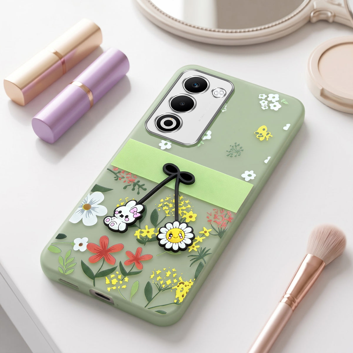 For Oppo A5 5G Back Cover Case (3D Cute Cartoons | Hard Back Side Soft | Matte Premium Finish | HD Printing)