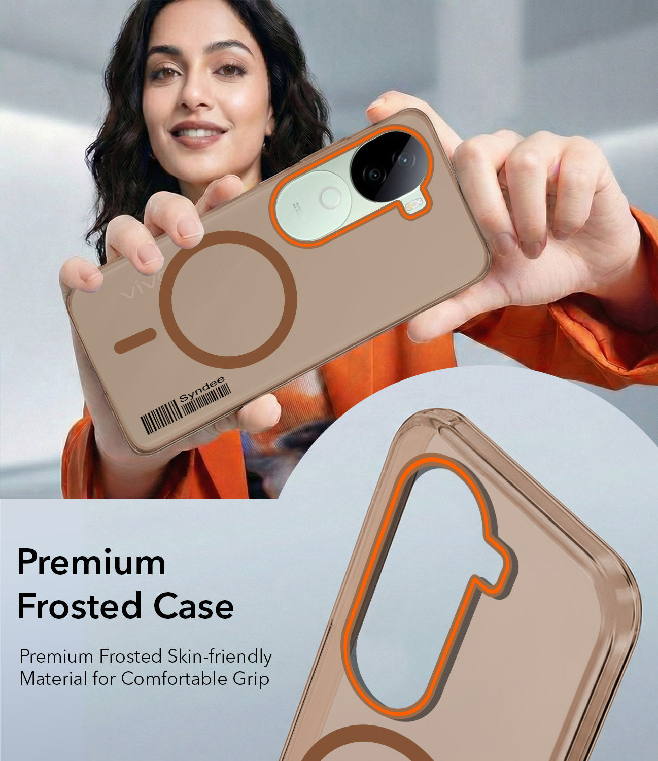 For Vivo V40e Back Cover Case (Soft Touch | Camera Bump Protection | MagSafe Compatible | Matte Finish)