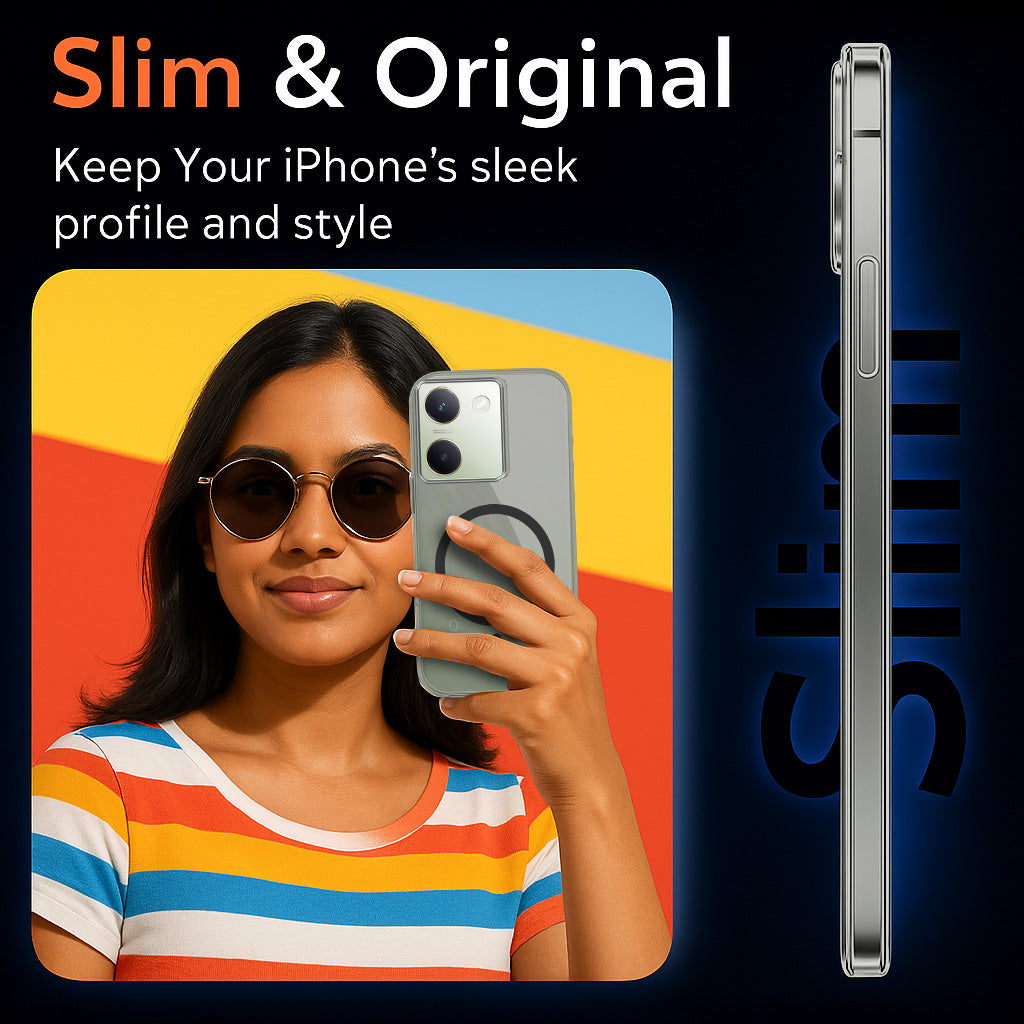For Vivo Y300 Plus Back Cover Case Lifetime Anti-Yellow MagSafe Compatible Clear (Sleek Hard Crystal | Shockproof and Camera Protection)