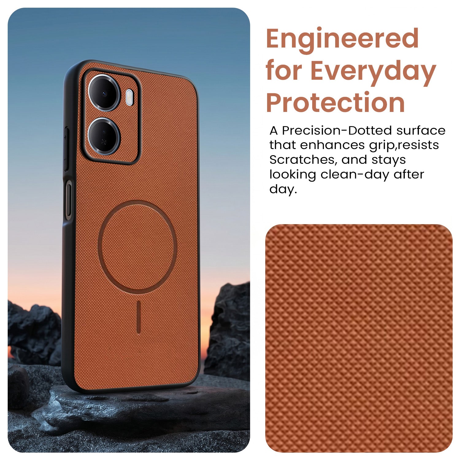 For Redmi 15A 5G Back Cover Case PU Leather (Texture Grip Design | Professional Minimalist | Camera Protection | Soft and Flexible)