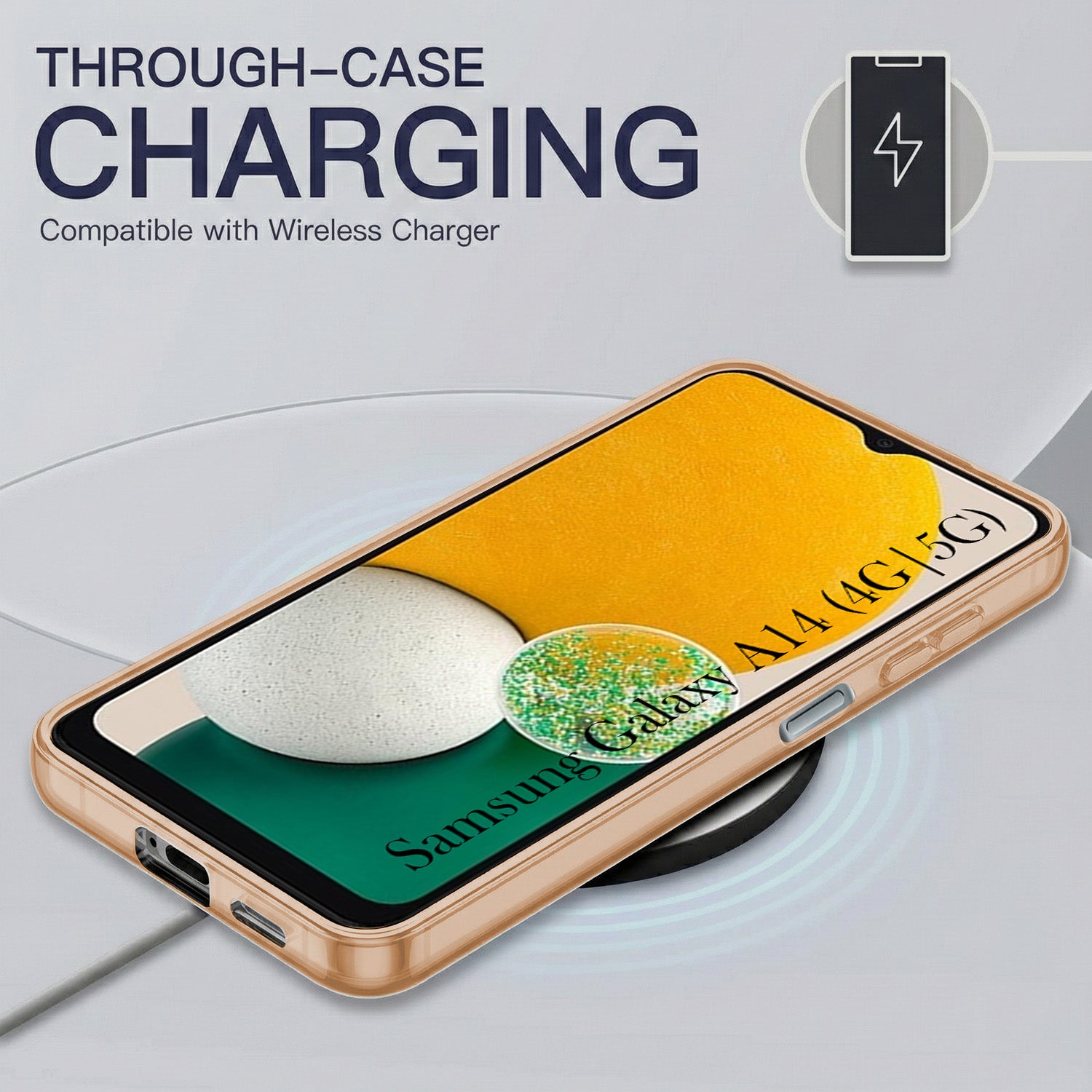 for Samsung Galaxy A14 4G | 5G Back Cover Case Silicone (Slim Paper Thin | Camera Protection Bump | Minimalist Professional | Soft Flexible)