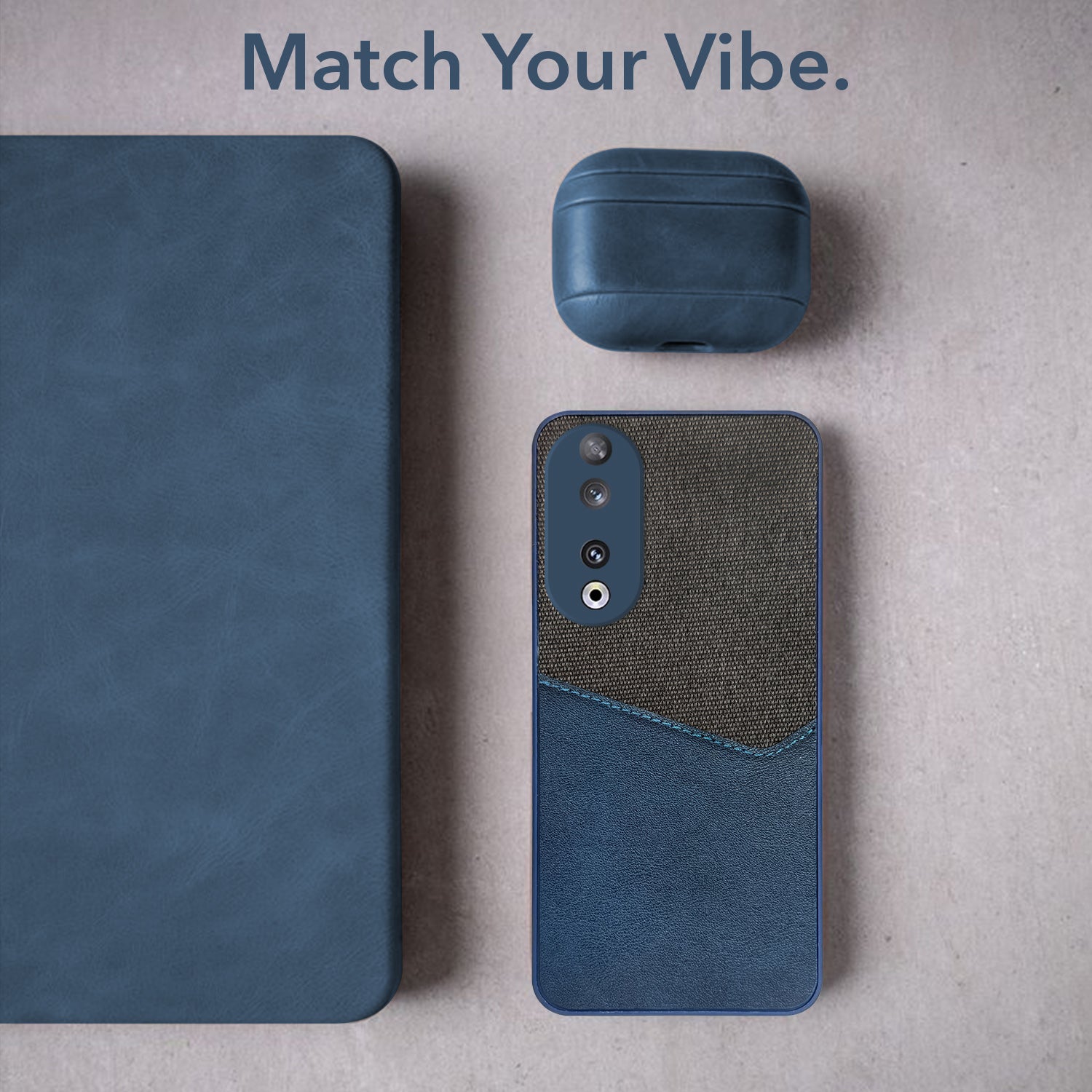 For Honor 90 5G Back Cover Case (Dual PU Leather Stitch | Professional Minimalist | Soft and Flexible)