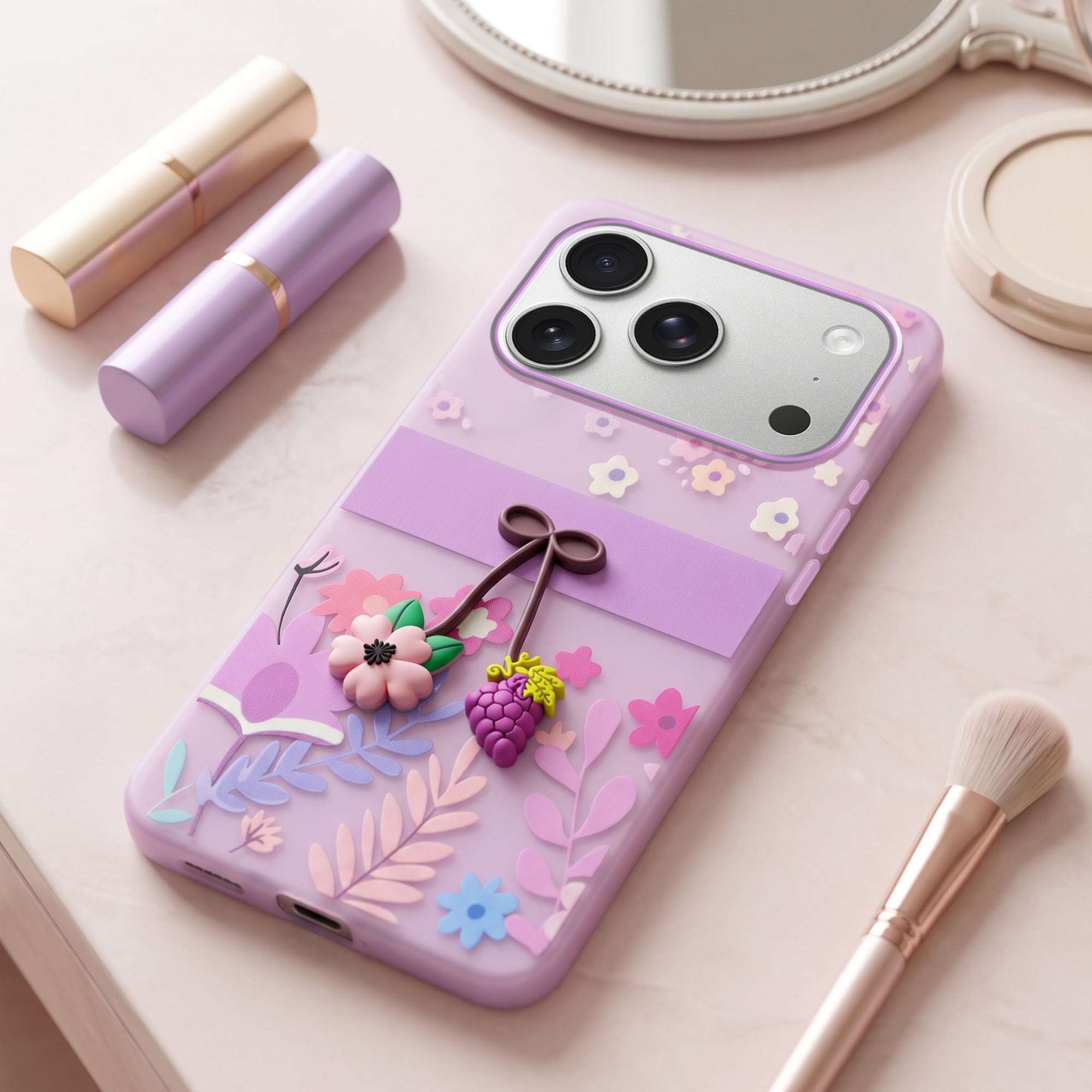 For Apple iPhone 17 Pro Back Cover Case (3D Cute Cartoons | Hard Back Side Soft | Matte Premium Finish | HD Printing)