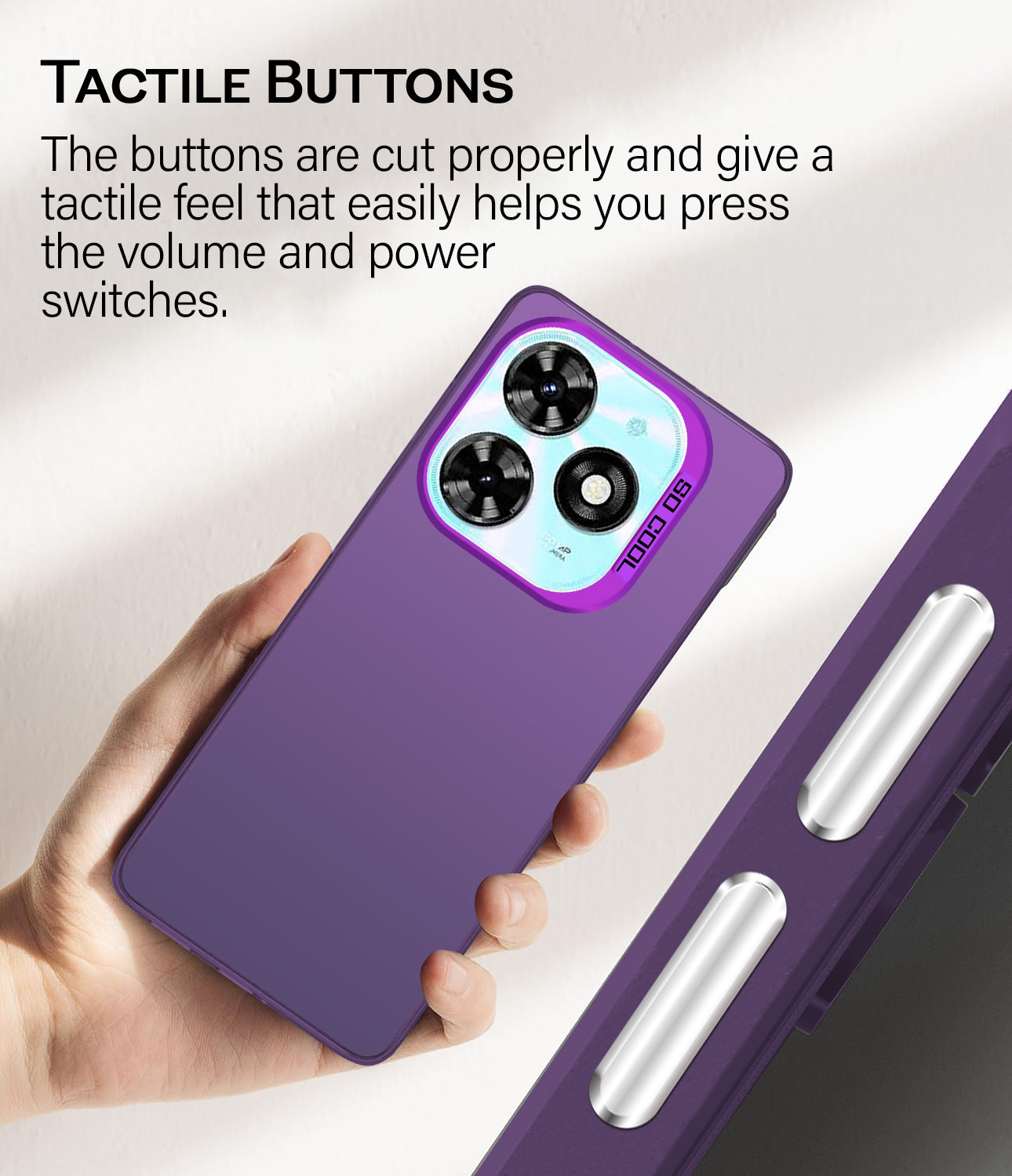 For Tecno Spark 20C Hard Back Cover Case (Velvet Touch | Professional Glossy Finish | Camera Protection Bump)