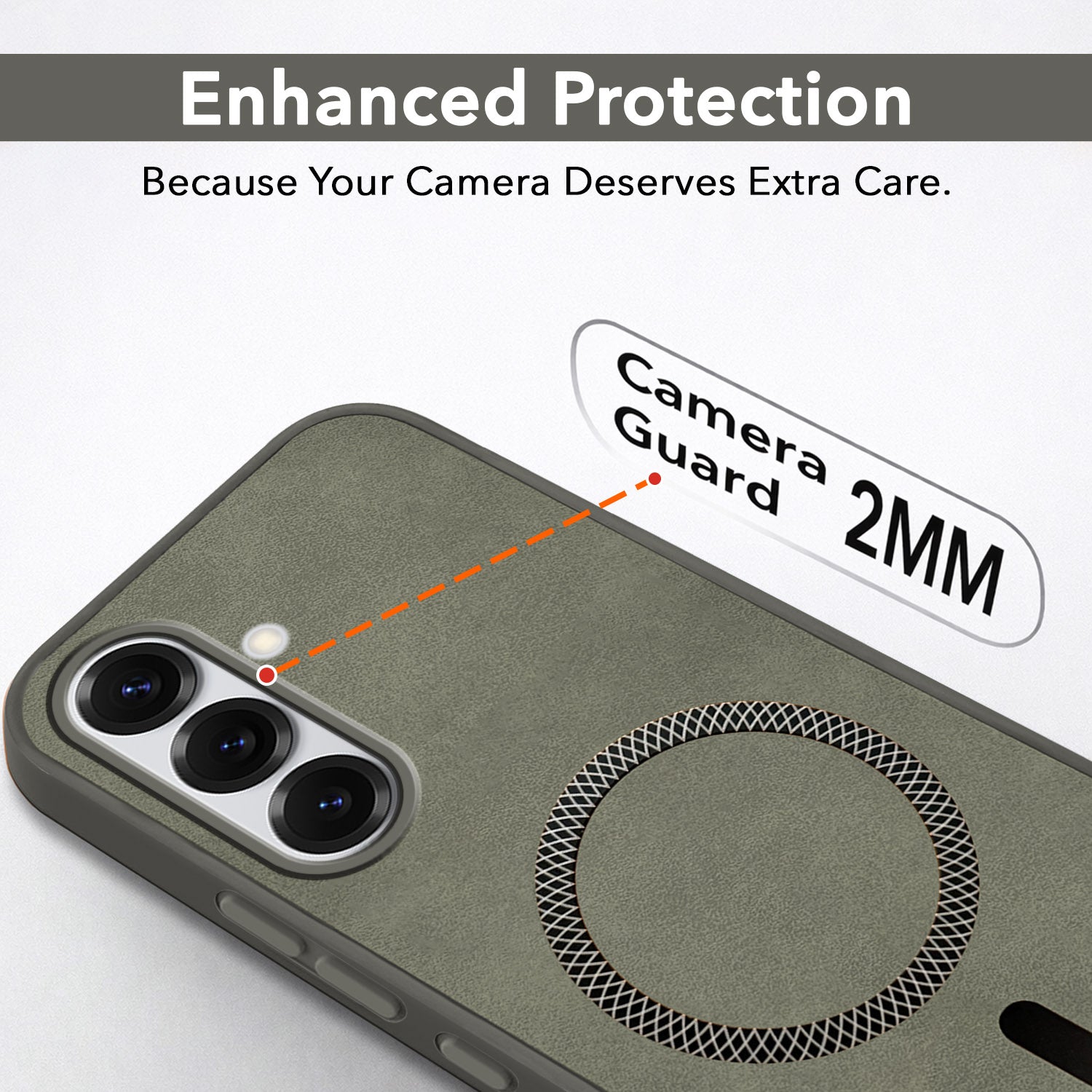 For Samsung Galaxy S25 Back Cover Case (Sleek Leather Finish | MagSafe Compatible Wireless Charging | Camera Bump Protection)