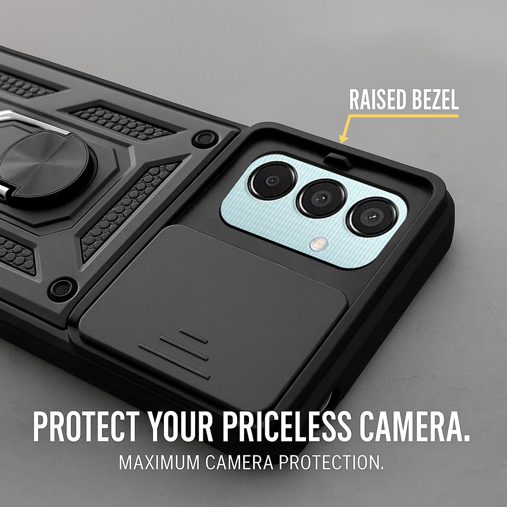 For Samsung Galaxy M15 5G Back Cover Case (Hybrid Dual Armor Polycarbonate)