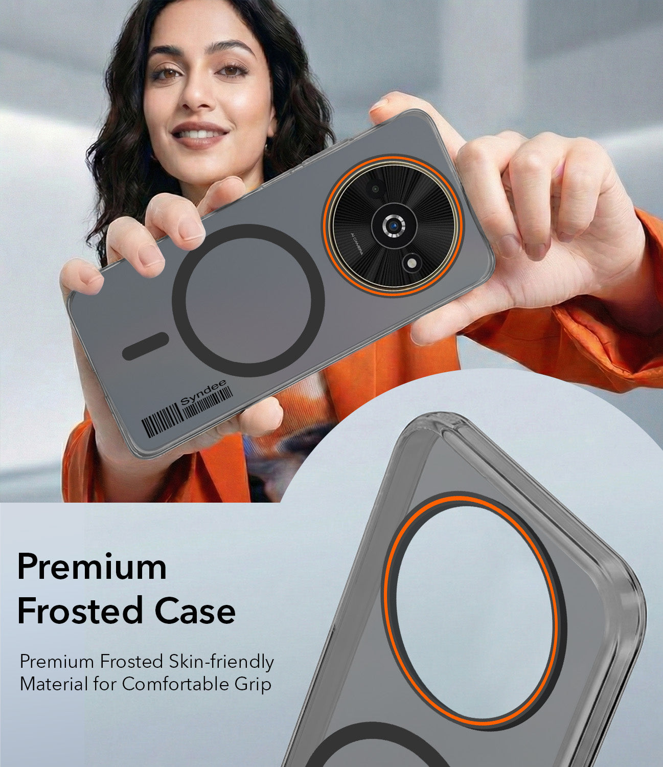 For Xiaomi Poco C61 Back Cover Case (Soft Touch | Camera Bump Protection | MagSafe Compatible | Matte Finish)