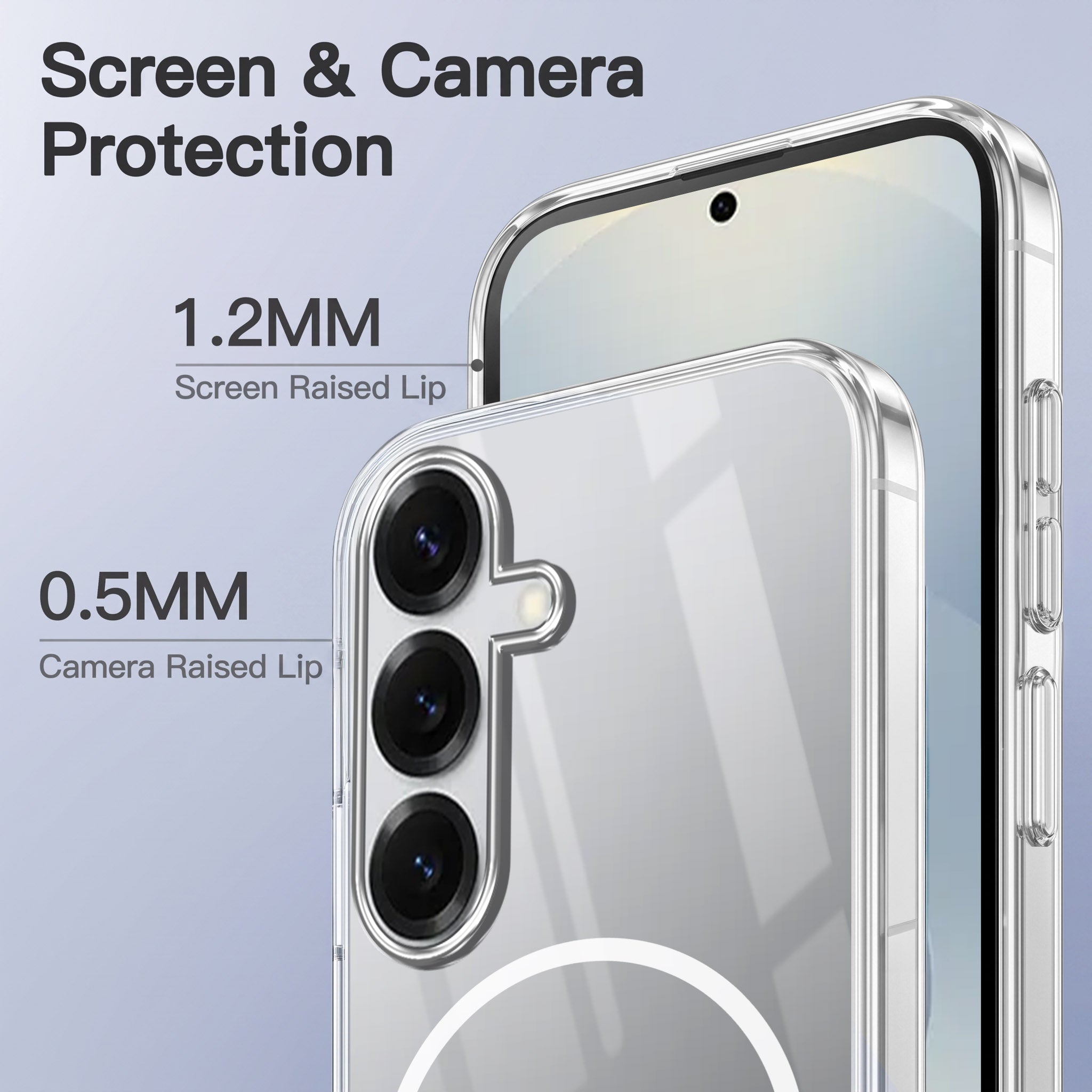 For Samsung Galaxy S25 Plus Back Case Cover Crystal Anti Yellow (Unbreakable PC | MagSafe Wireless Charging Support |Camera Protection Bump)