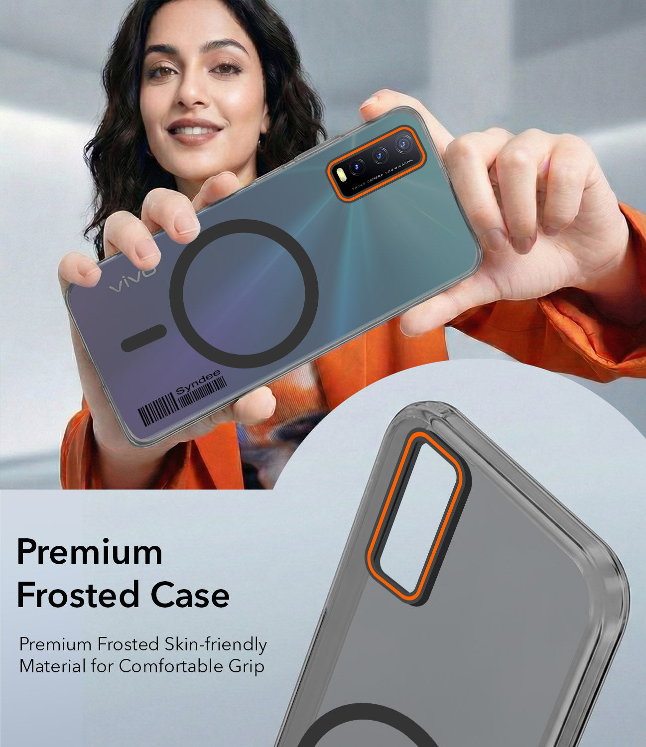 For Vivo Y20 | Y20i Back Cover Case (Soft Touch | Camera Bump Protection | MagSafe Compatible | Matte Finish)