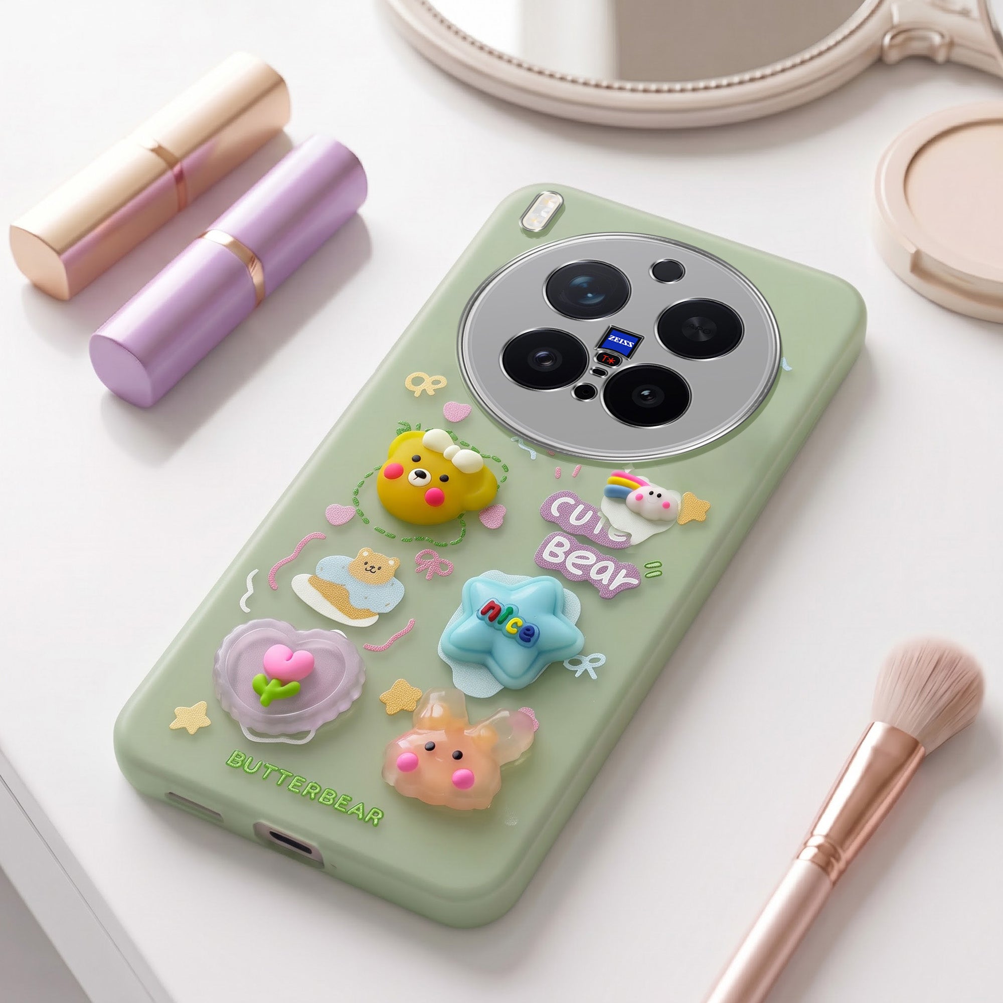 For Vivo X300 Pro Back Cover Case (3D Cute Cartoons | Hard Back Side Soft | Matte Premium Finish | HD Printing)