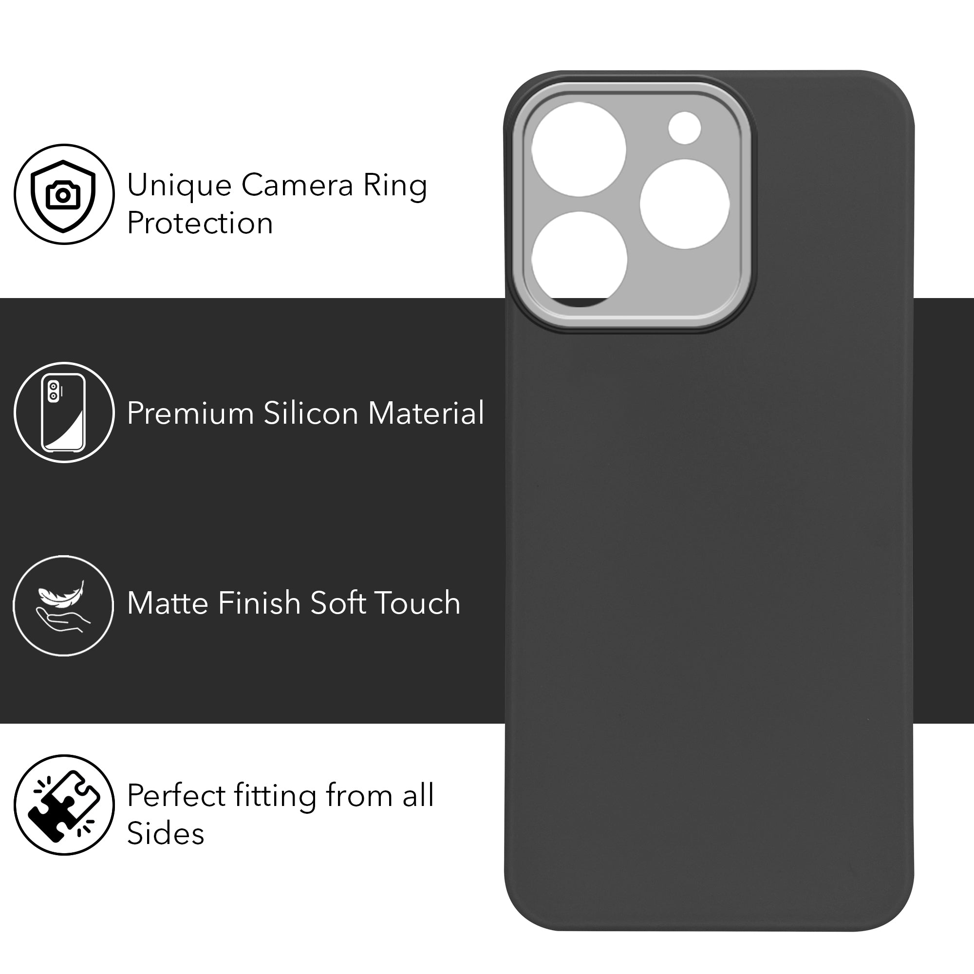 For Realme 15T | Realme Narzo 90 Back Cover Case (Dual Color Matte Finish | Full Camera Protection | Sleek and Professional)