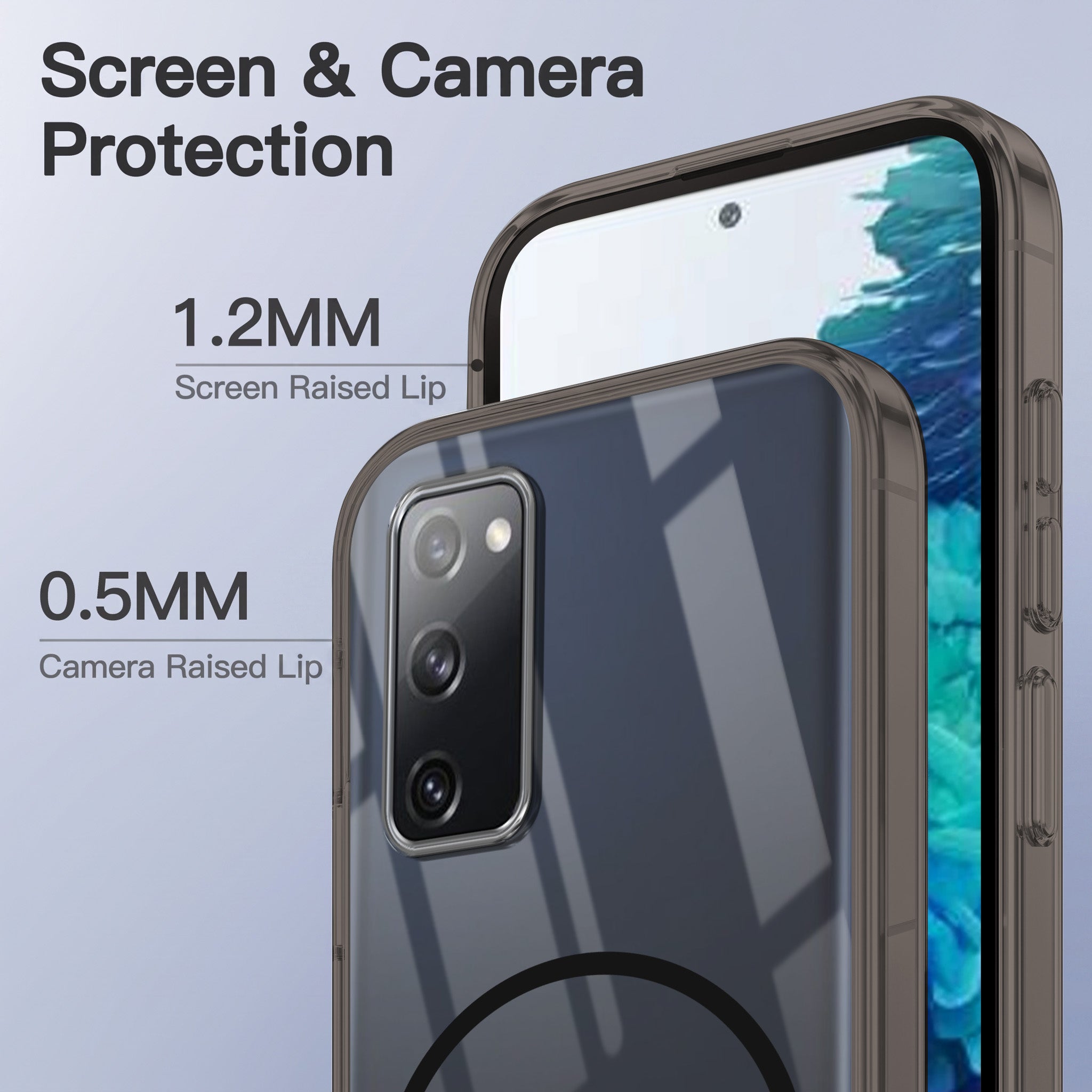 For Samsung Galaxy S20 FE 4G | S20 FE 5G Back Case Cover Crystal Anti Yellow (Unbreakable PC | MagSafe Wireless Charging Support |Camera Protection Bump)