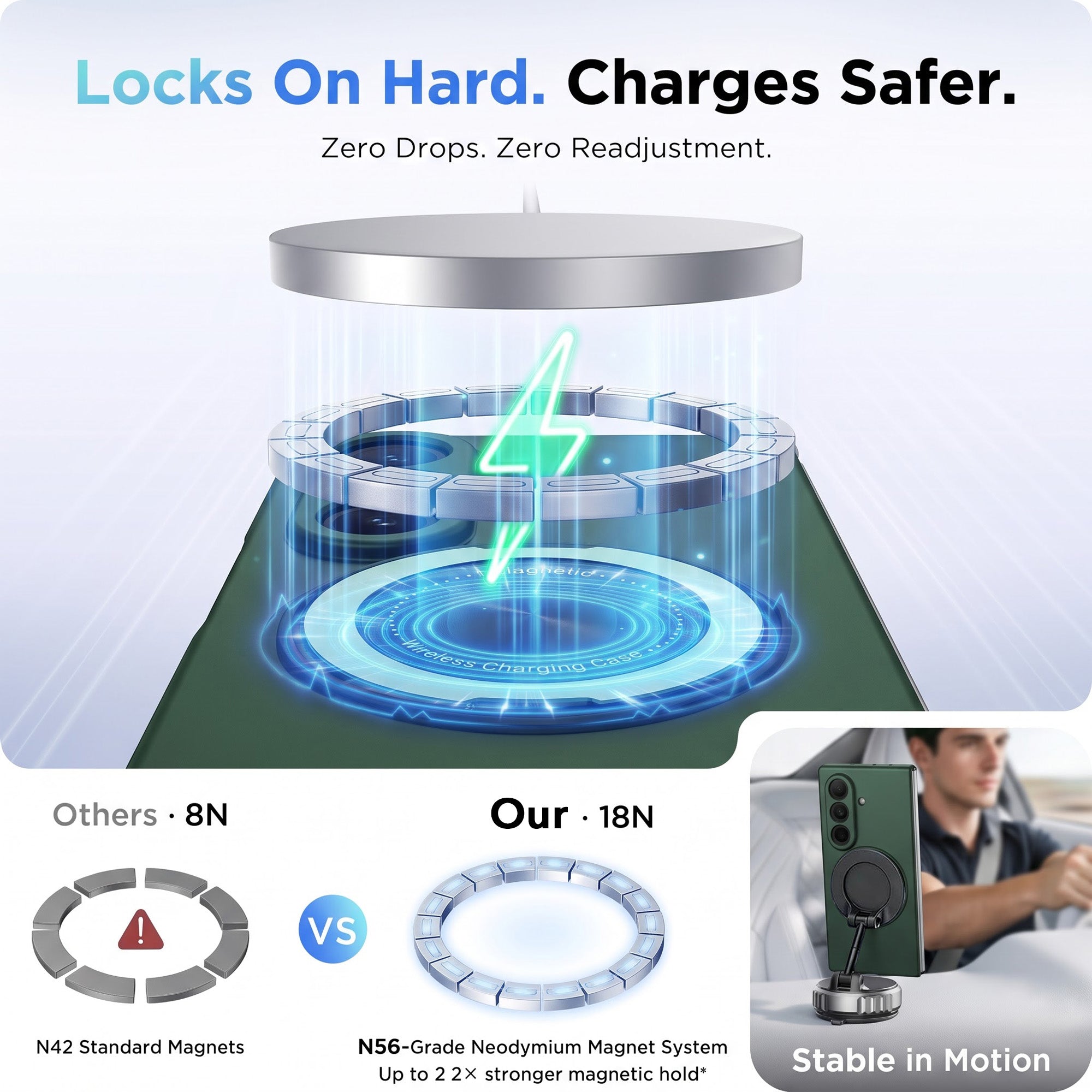 For Samsung Galaxy Z Fold 8 Ultra Back Cover Case (360° Rotating Kickstand Ring | Shockproof Camera Protection | Magnetic MagSafe Wireless Charging Support)
