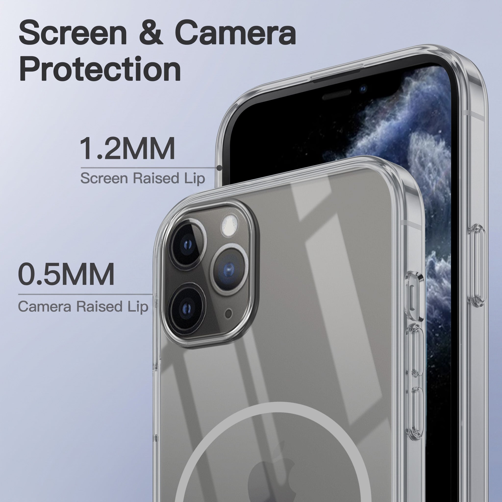 For Apple iPhone 11 Pro Back Case Cover Crystal Anti Yellow (Unbreakable PC | MagSafe Wireless Charging Support |Camera Protection Bump)