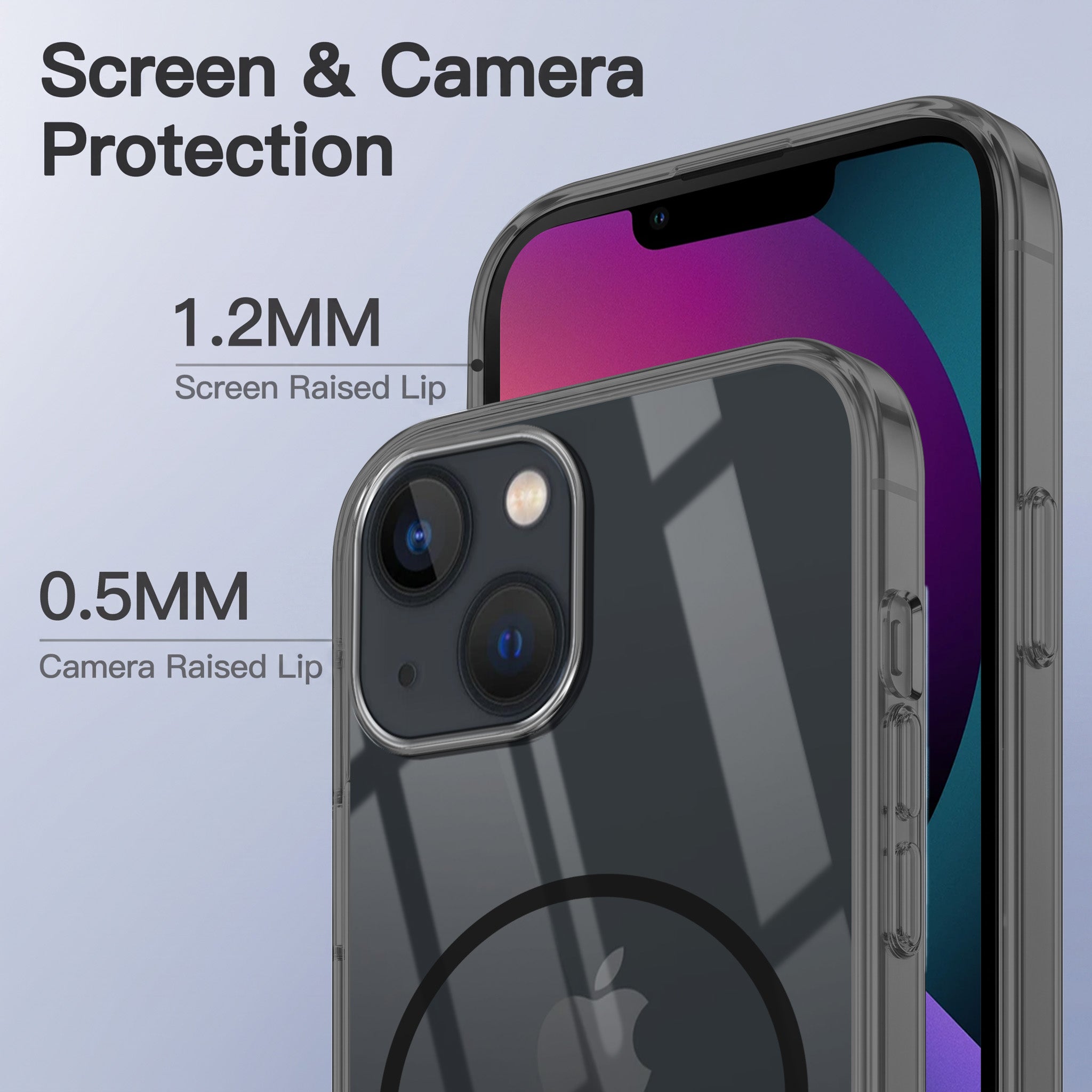 For Apple iPhone 13 Back Case Cover Crystal Anti Yellow (Unbreakable PC | MagSafe Wireless Charging Support |Camera Protection Bump)