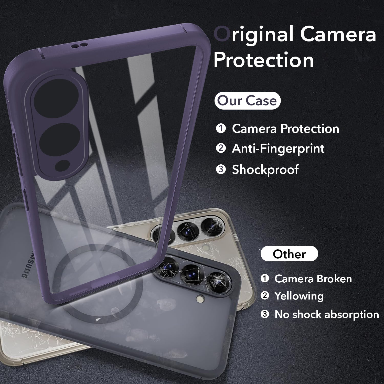 For Samsung Galaxy S25 Edge Back Cover Case Ultra-Hybrid (Lifetime Anti Yellow | Anti Scratch | Crystal Clear Shockproof)
