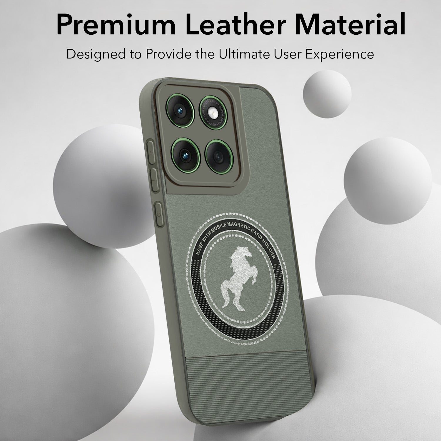 For Motorola Moto Edge 60 Back Cover Case PU Leather Finish (Professional Minimalist Texture | MagSafe Compatile | Camera Protection | Sleek Sober Formal)