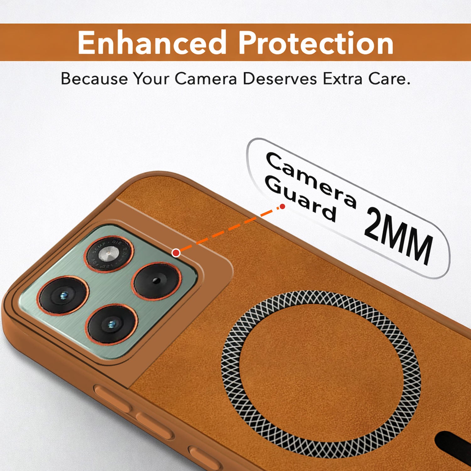 For Motorola Moto Edge 70 Back Case Cove Leather Finish (MagSafe Compatible Wireless Charging | Soft Touch | Camera Bump Protection)