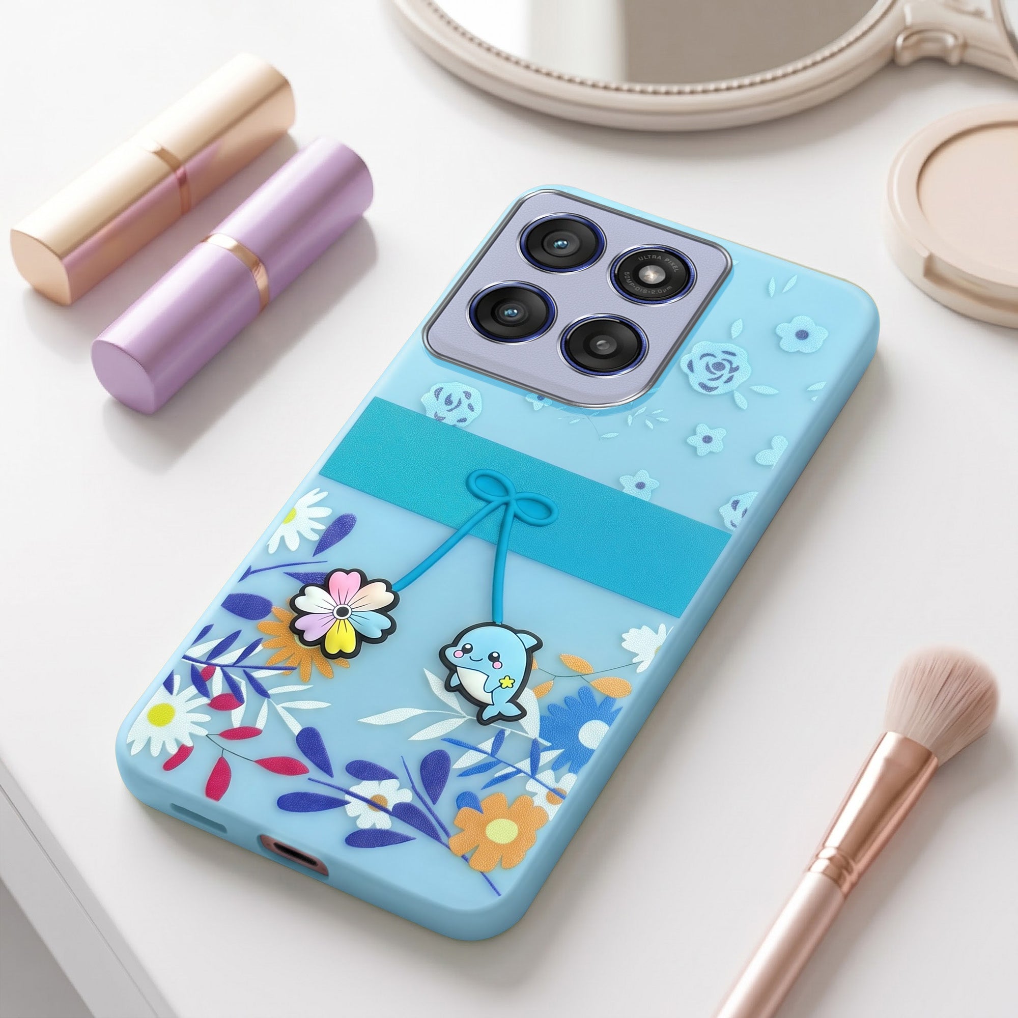 For Motorola Moto Edge 60 Stylus Back Cover Case (3D Cute Cartoons | Hard Back Side Soft | Matte Premium Finish | HD Printing)