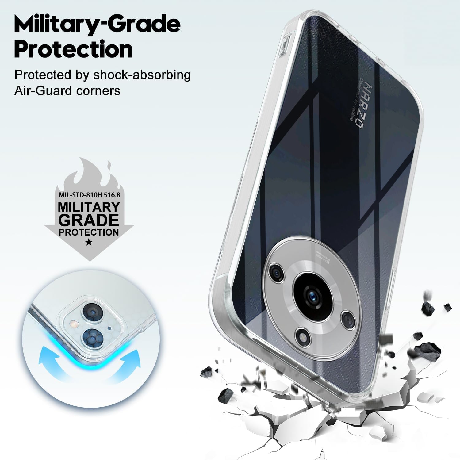 For Realme Narzo 60 Back Cover Case Silicone (Clear Shockproof Case with Camera Protection | Soft and Flexible | Transparent)