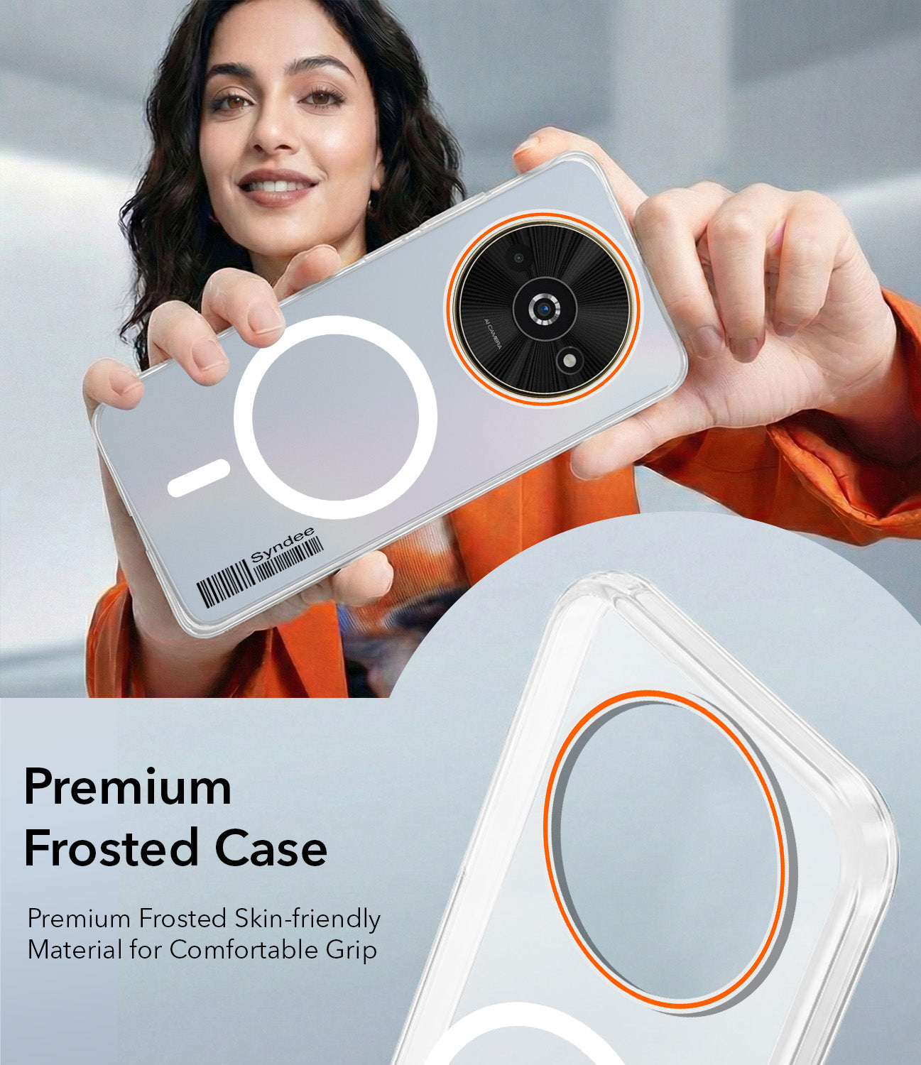 For Xiaomi Poco C61 Back Cover Case (Soft Touch | Camera Bump Protection | MagSafe Compatible | Matte Finish)