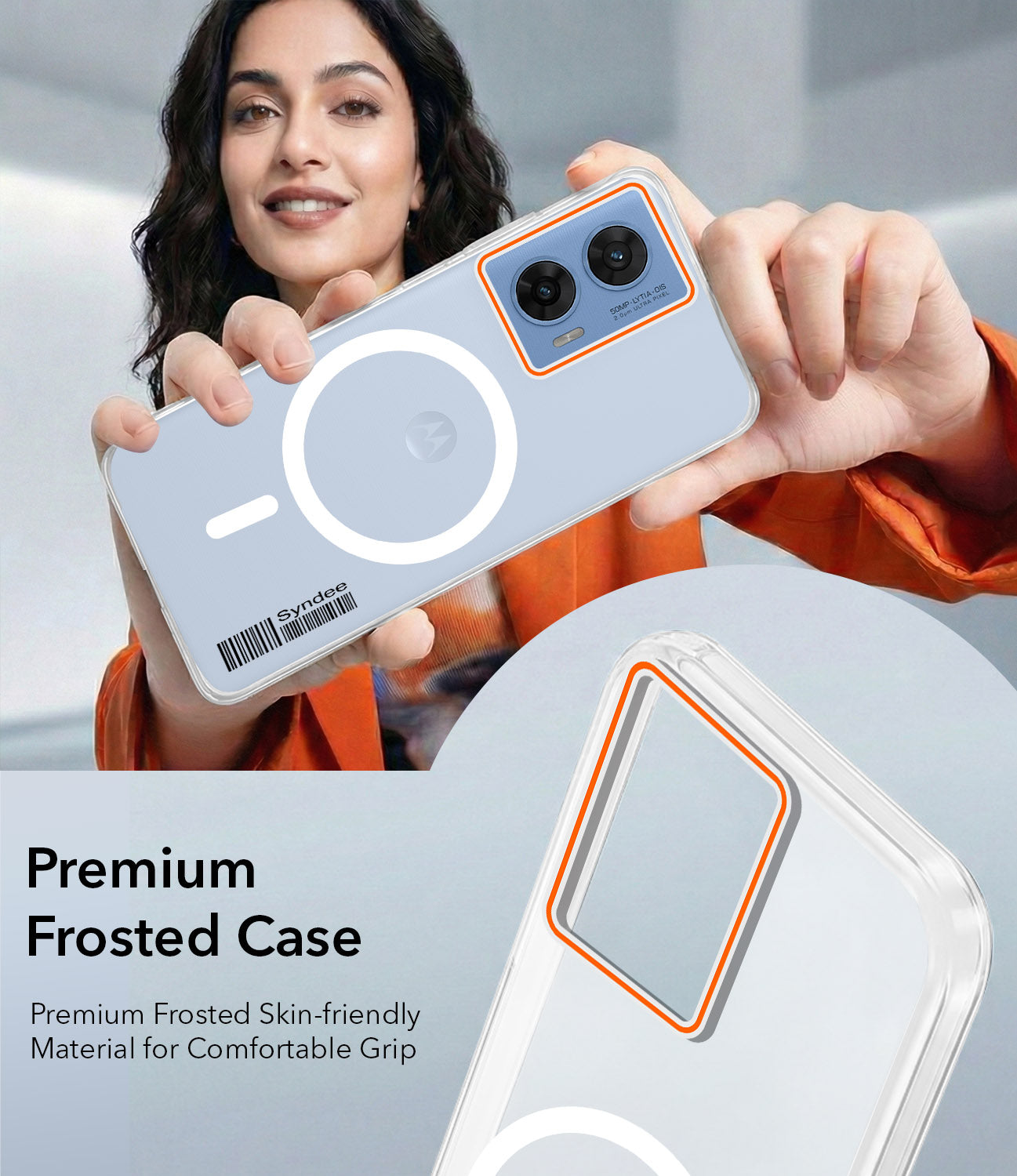 For Motorola Moto G96 Back Cover Case (Soft Touch | Camera Bump Protection | MagSafe Compatible | Matte Finish)