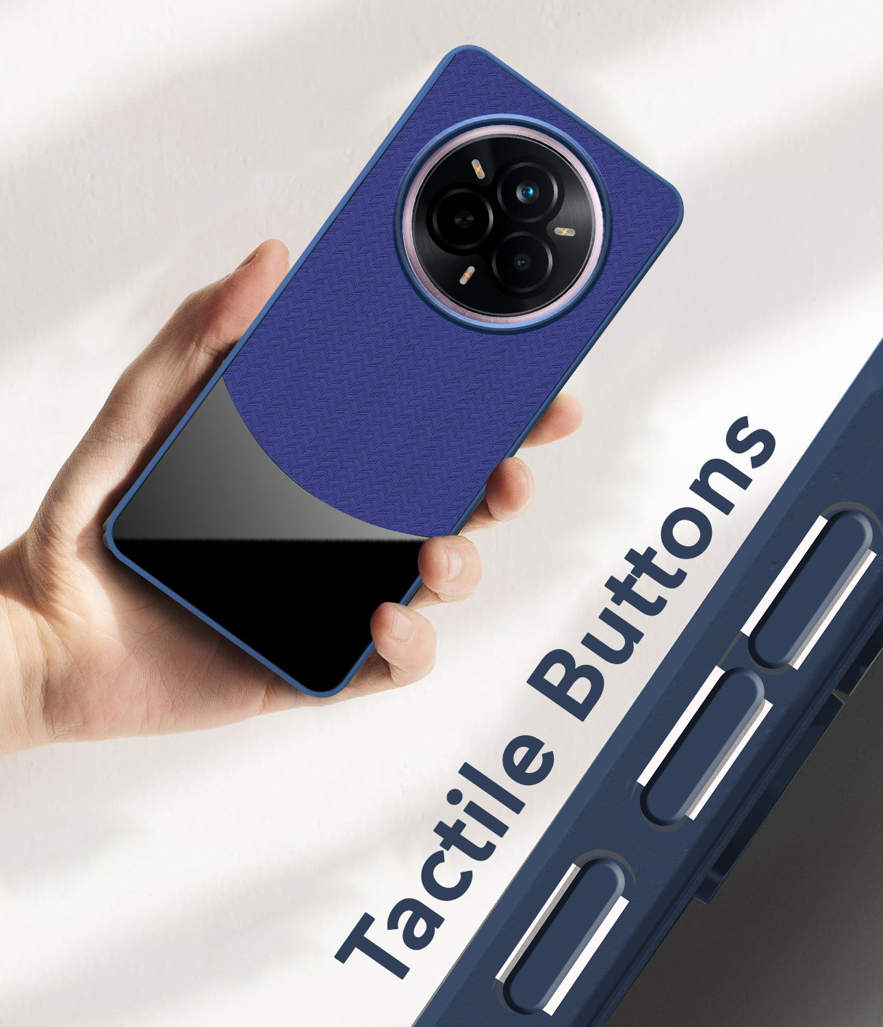 For Realme 14 Pro Back Cover Case (Elegant PU Leather Finish | Premium Minimalist Professional | Camera Protection Bump)