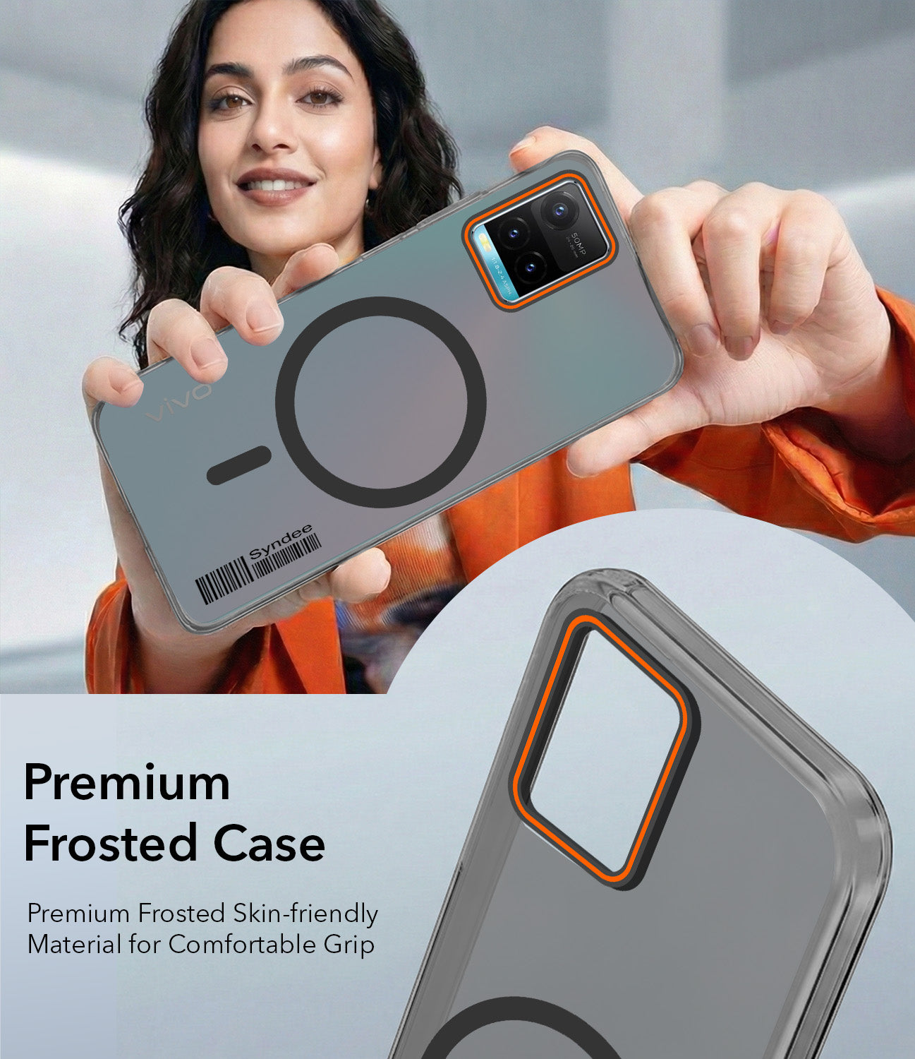 For Vivo Y33s Back Cover Case (Soft Touch | Camera Bump Protection | MagSafe Compatible | Matte Finish)