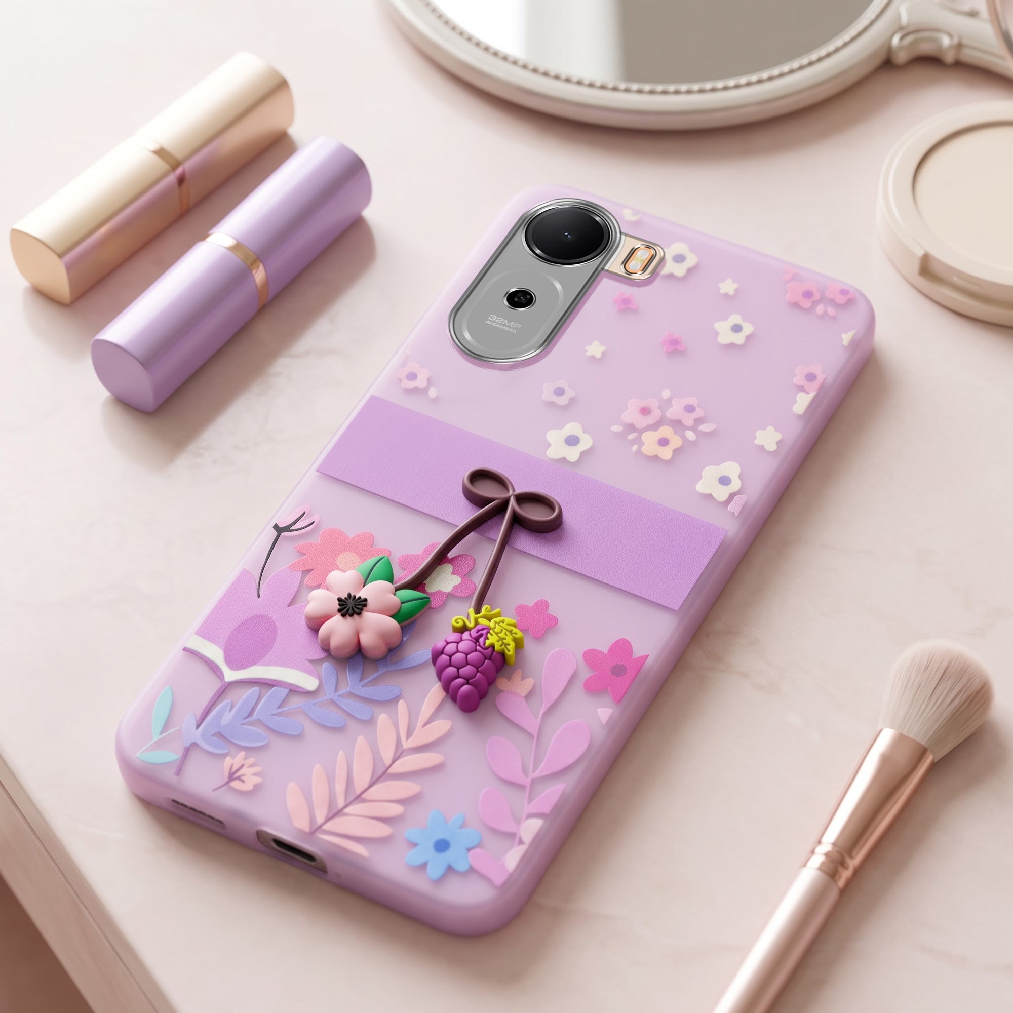 For Poco C81 Back Cover Case (3D Cute Cartoons | Hard Back Side Soft | Matte Premium Finish | HD Printing)