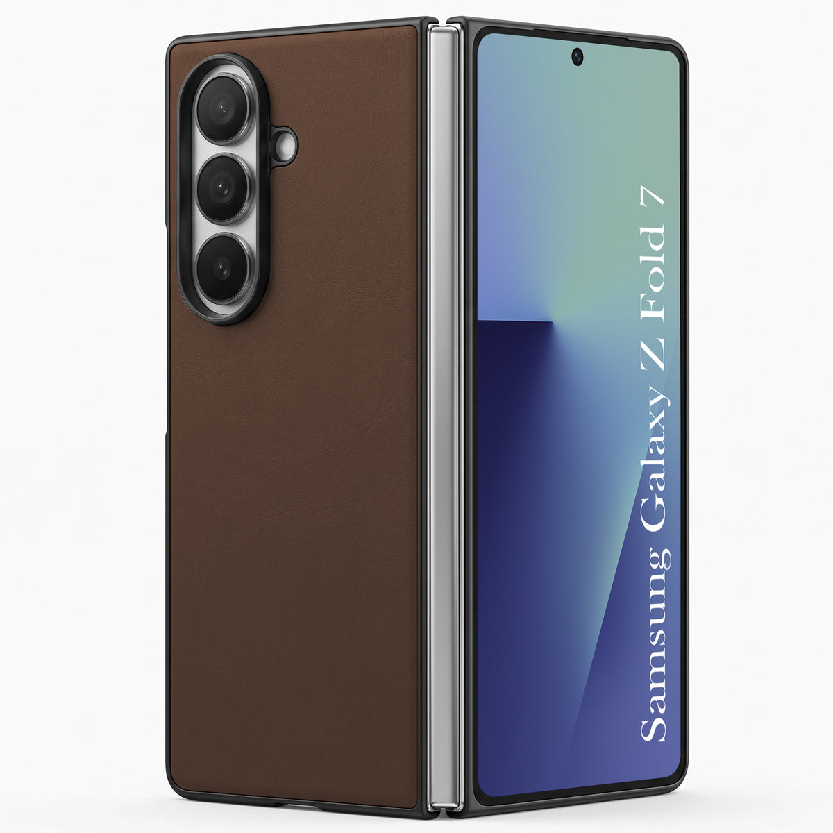 For Samsung Galaxy Z Fold 7 Premium Cover Case (Soft Leater Touch | Interior Protective Cloth | Slim 360* Protection)